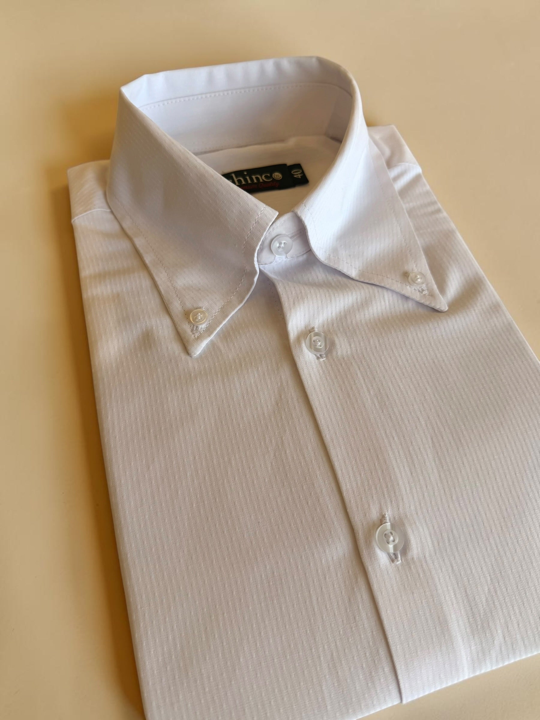 Dots Striped pattern classic shirt - white