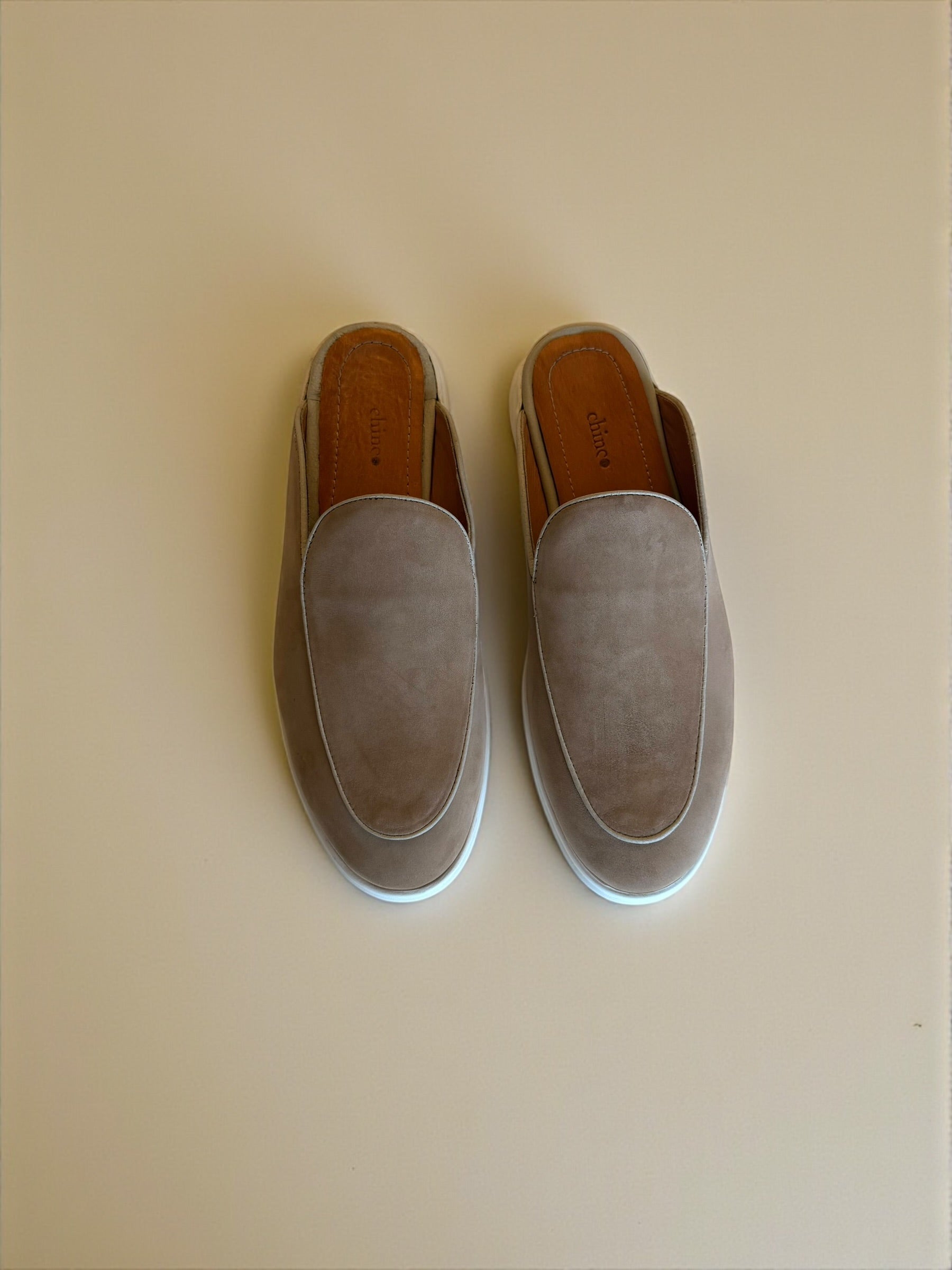 Suede mule - Beige