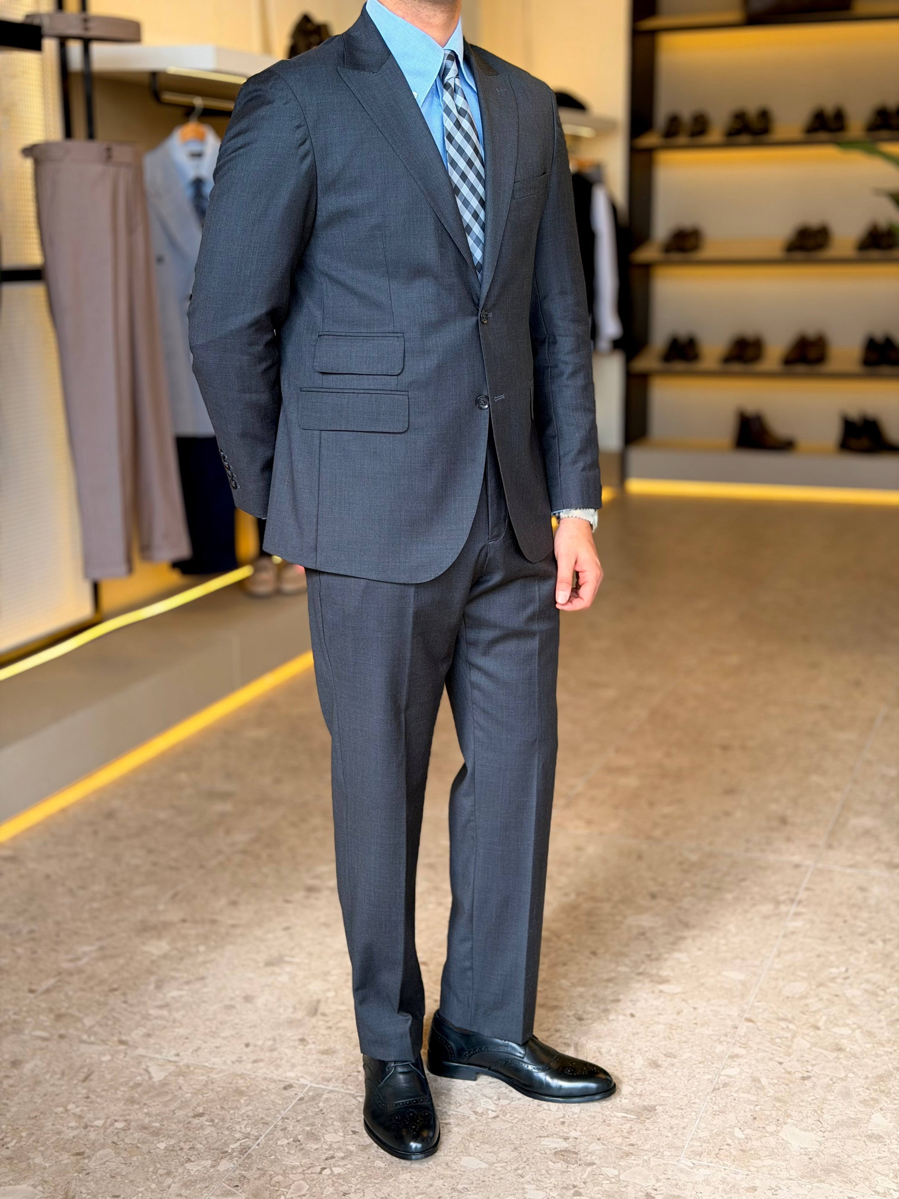 100% Wool two pockets suit - Gray