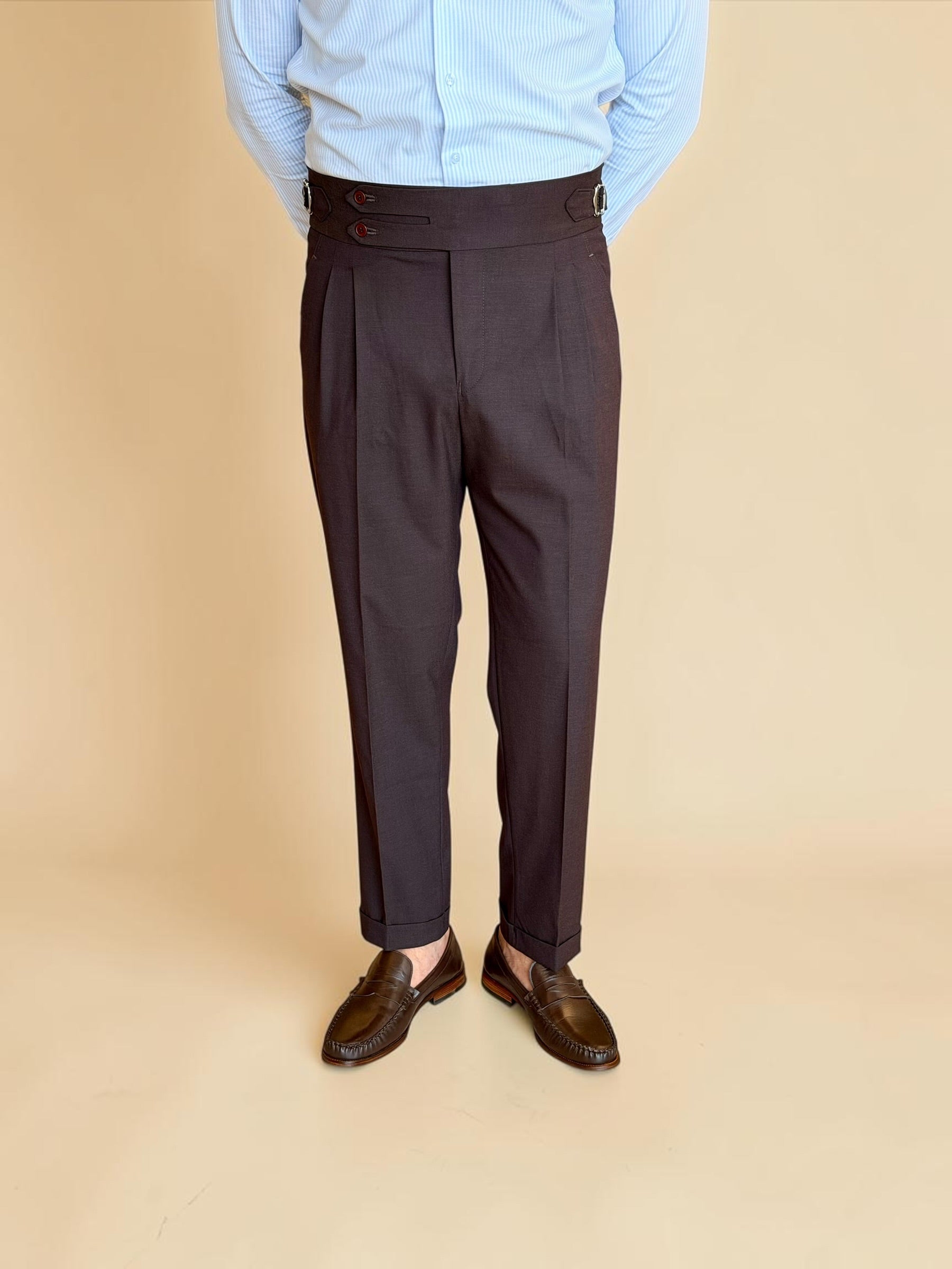 Double-Belt Gurkha trousers- brown