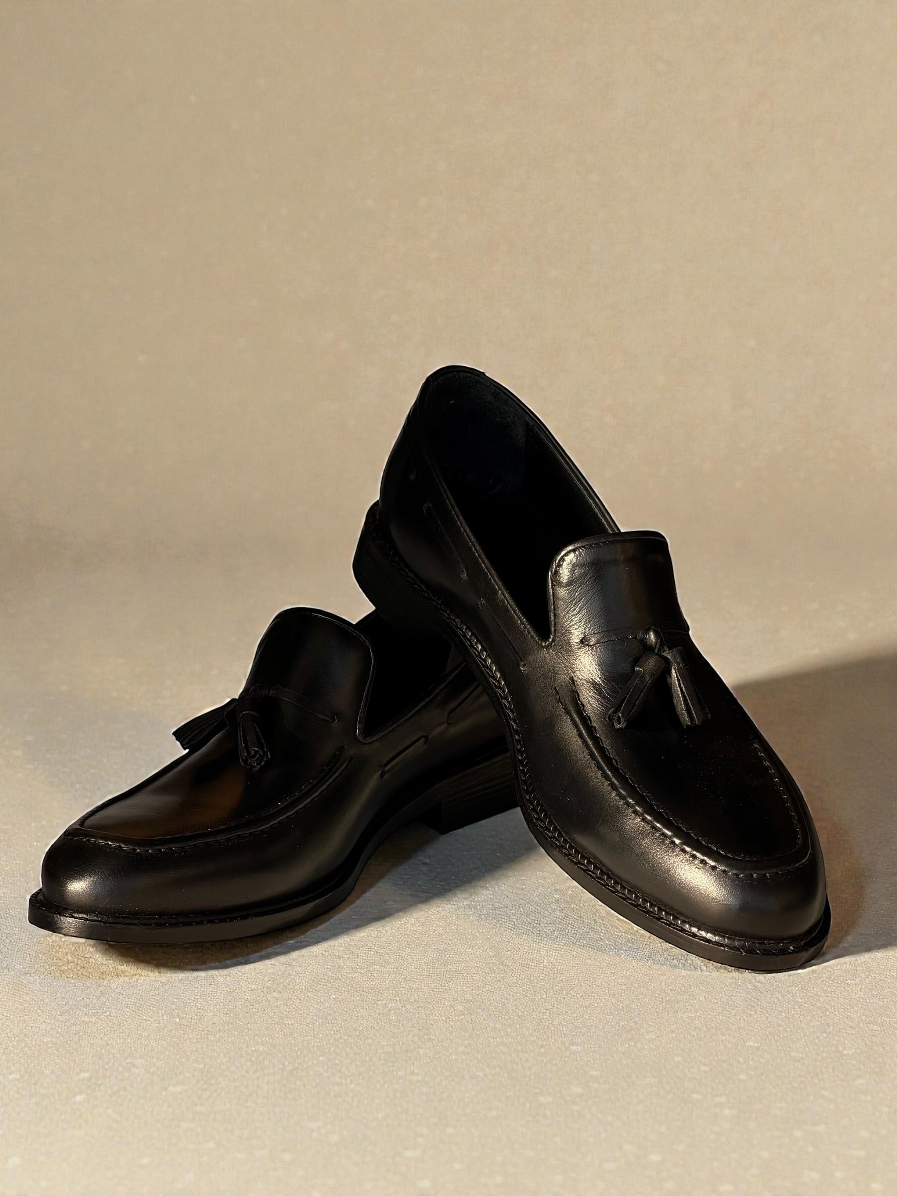 Tassels leather loafers - Black
