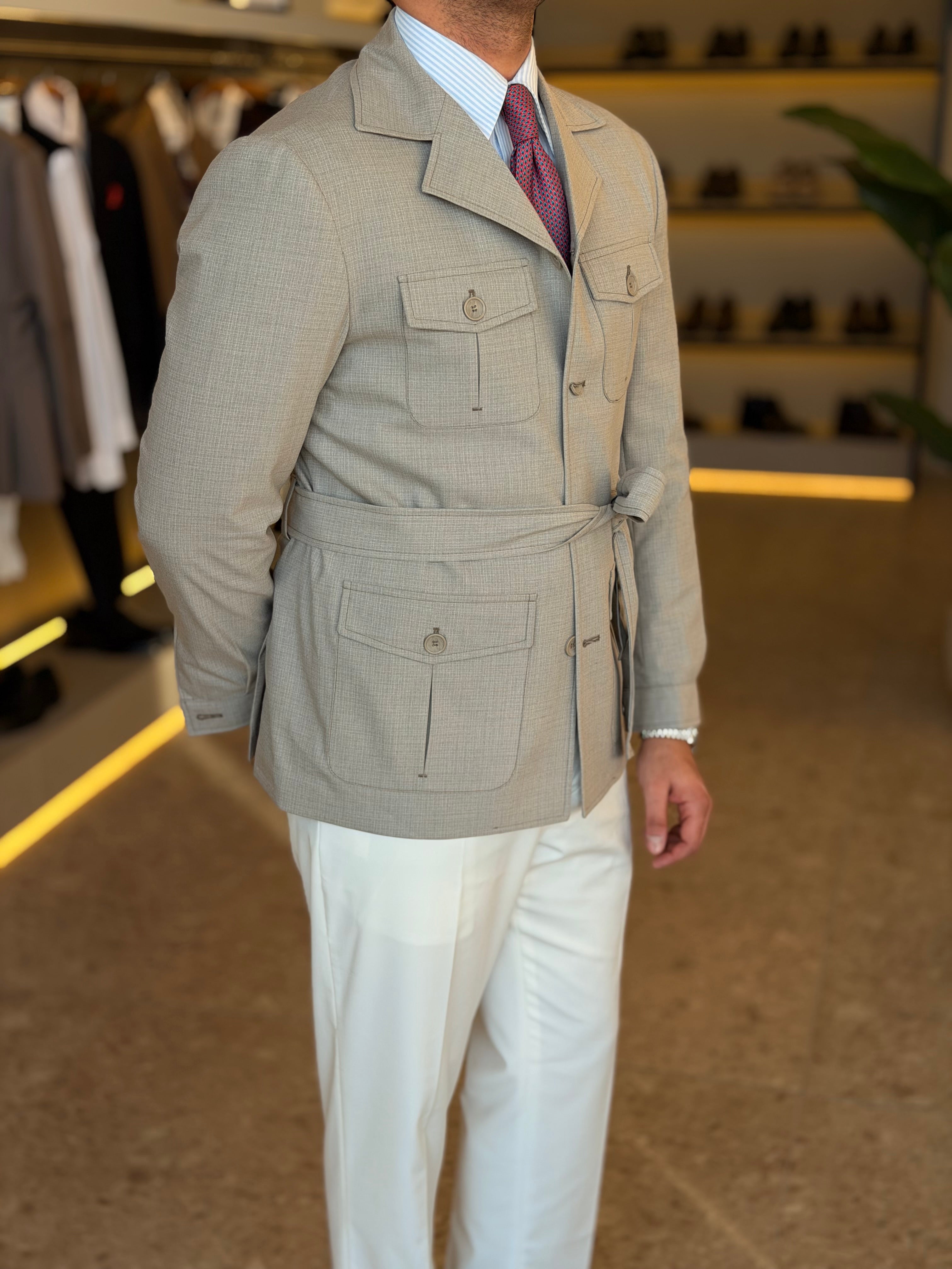 Safari Jacket - Beige pattern