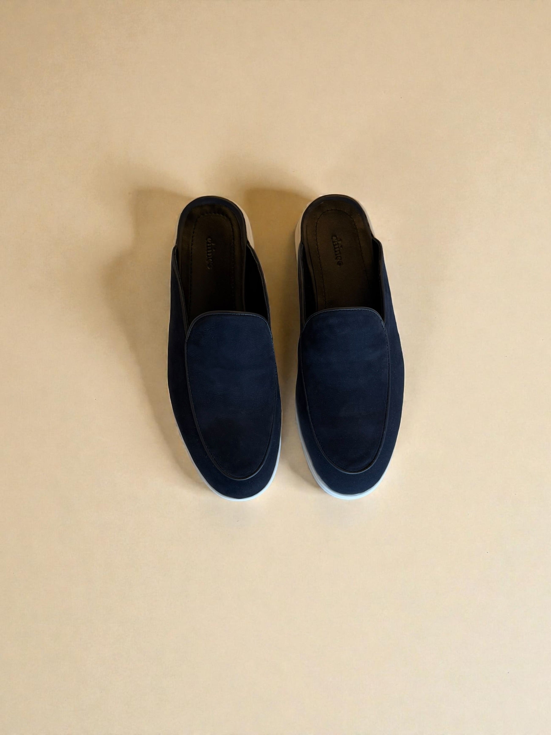 Suede mule - Navy