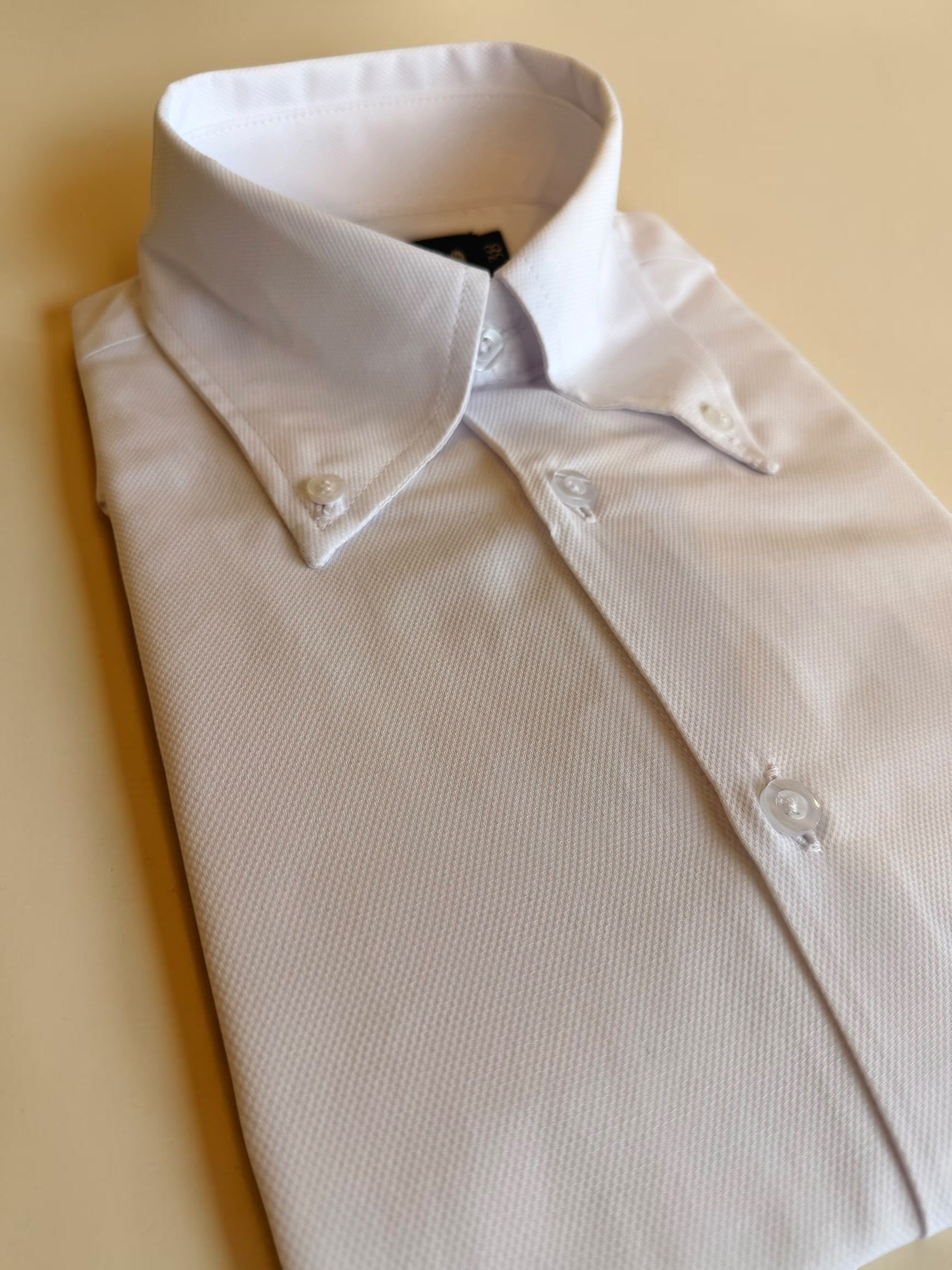 Dots pattern classic shirt - white