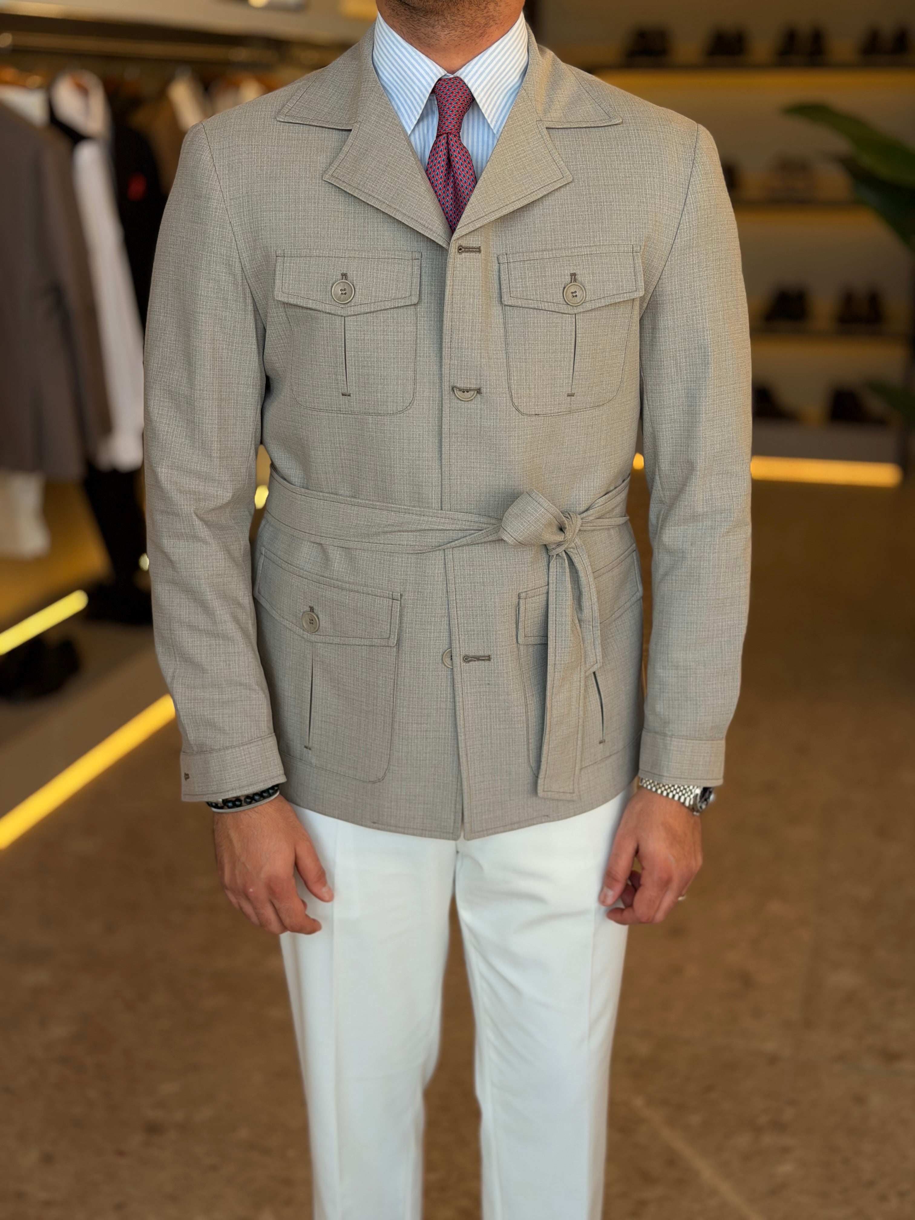Safari Jacket - Beige pattern