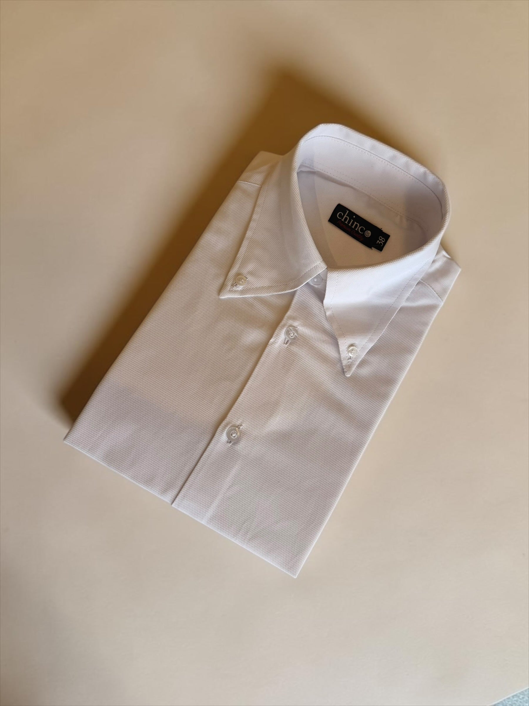 Dots pattern classic shirt - white