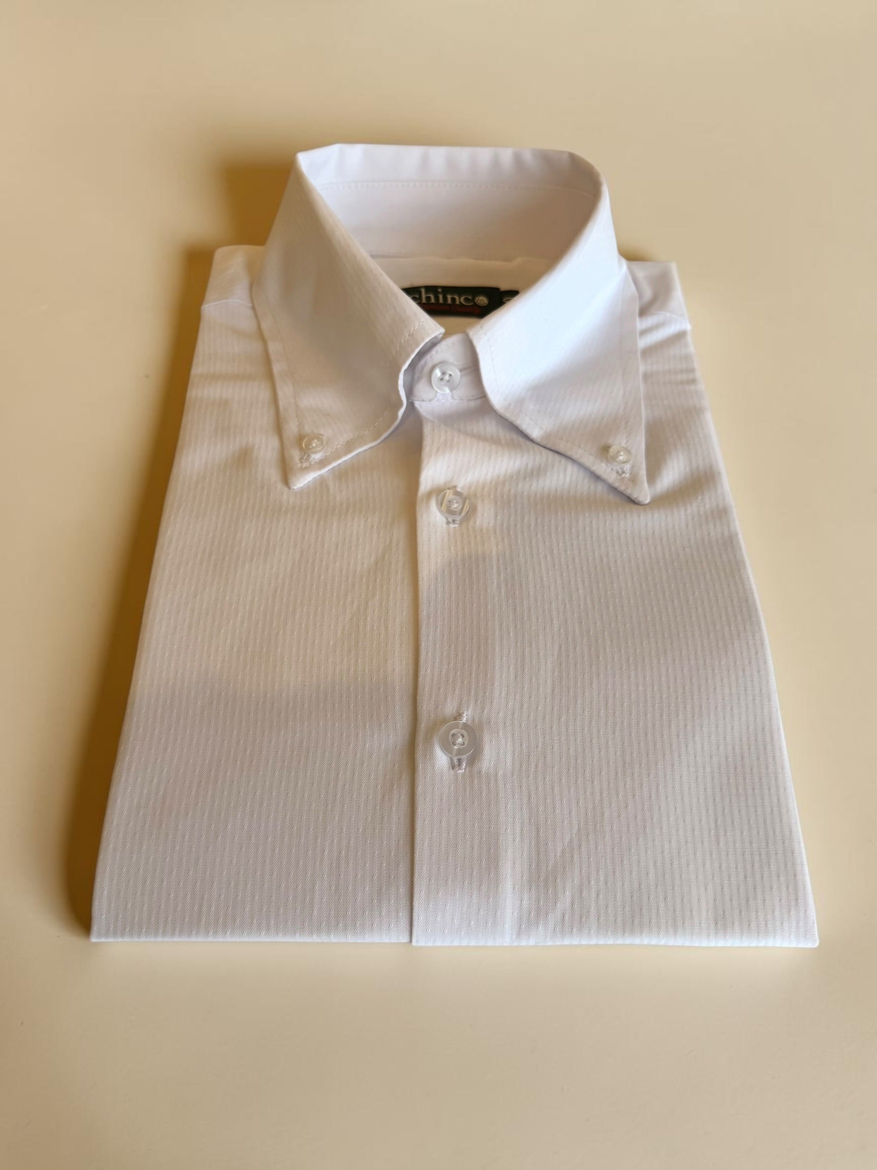 Dots Striped pattern classic shirt - white