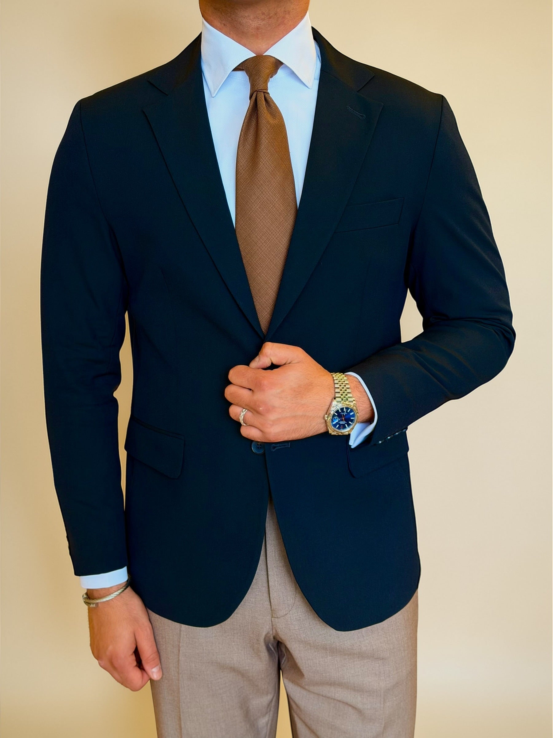 Basic Tailored Blazer - Navy