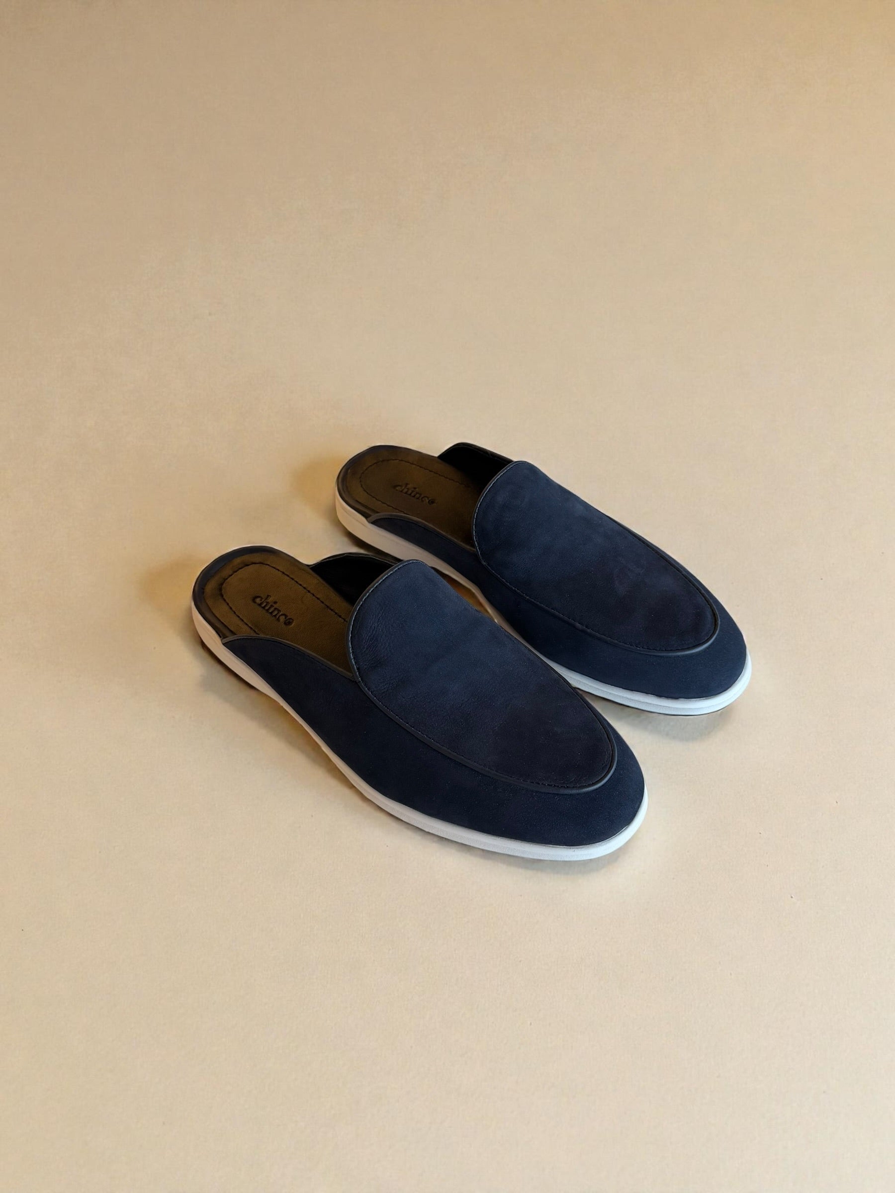 Suede mule - Navy