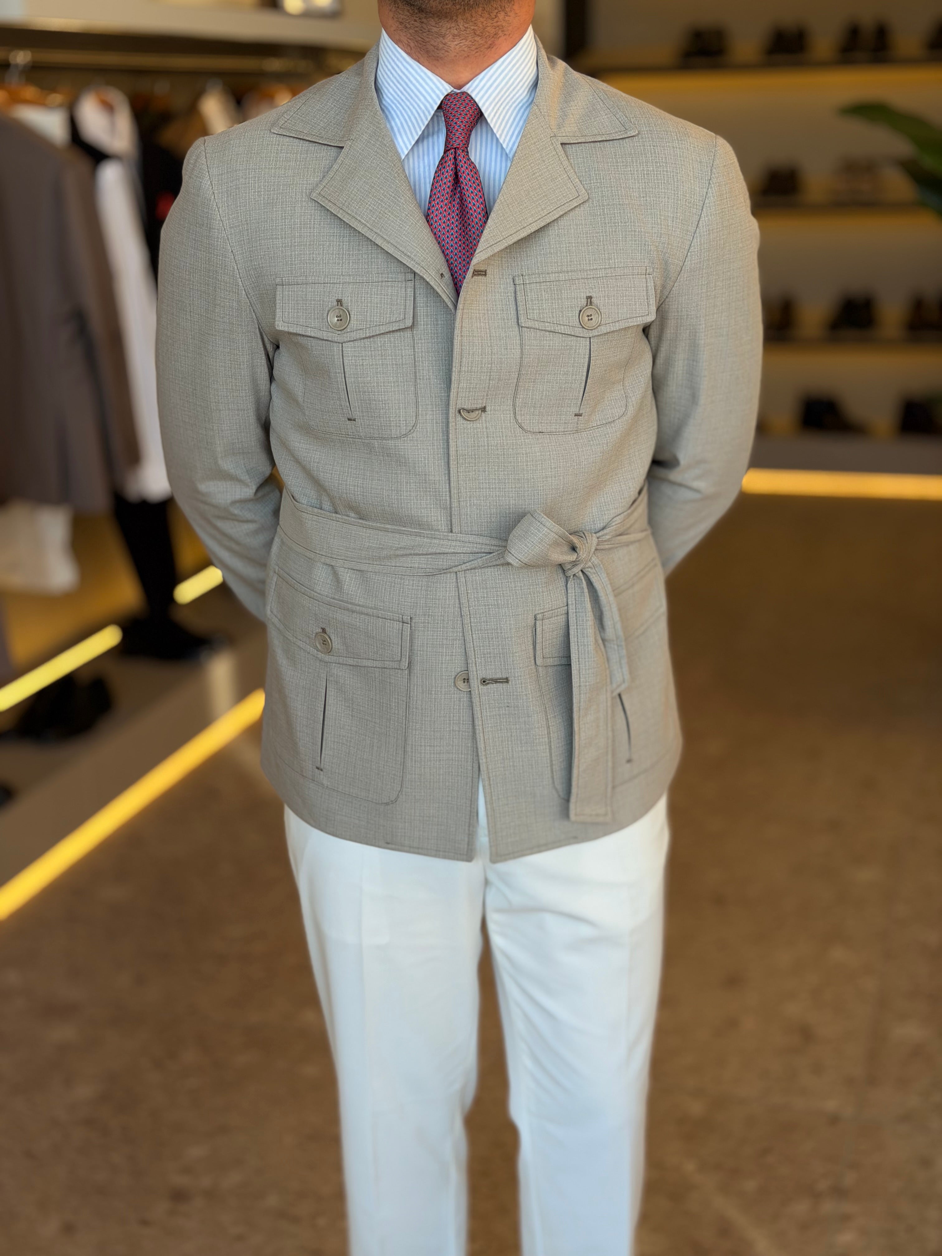 Safari Jacket - Beige pattern