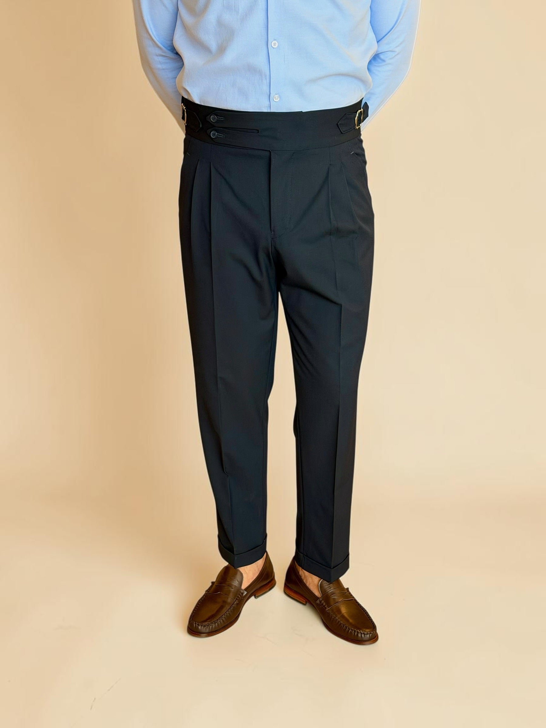 Double-Belt Gurkha trousers- Navy