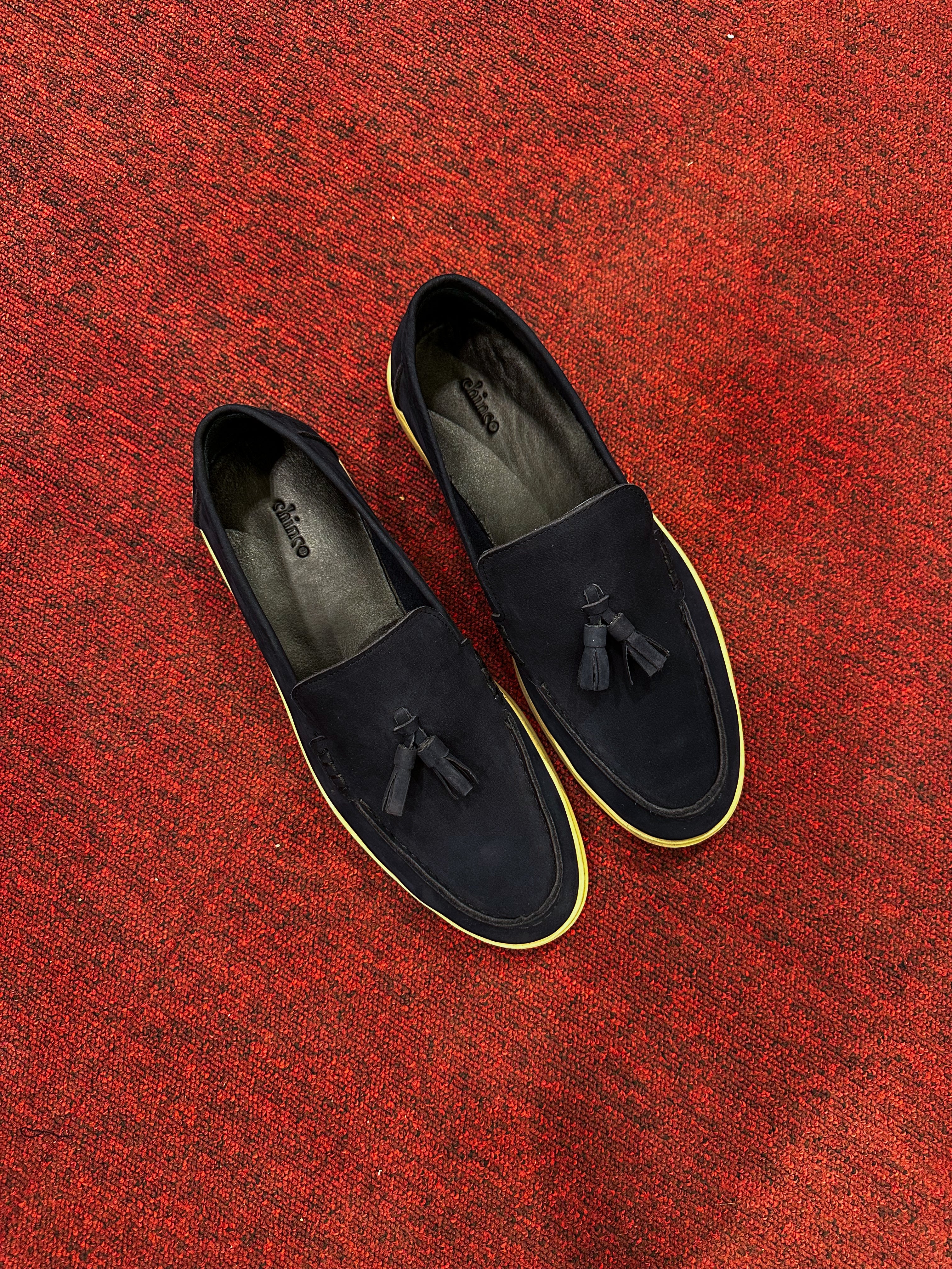 Tassels Suede loafers -navy