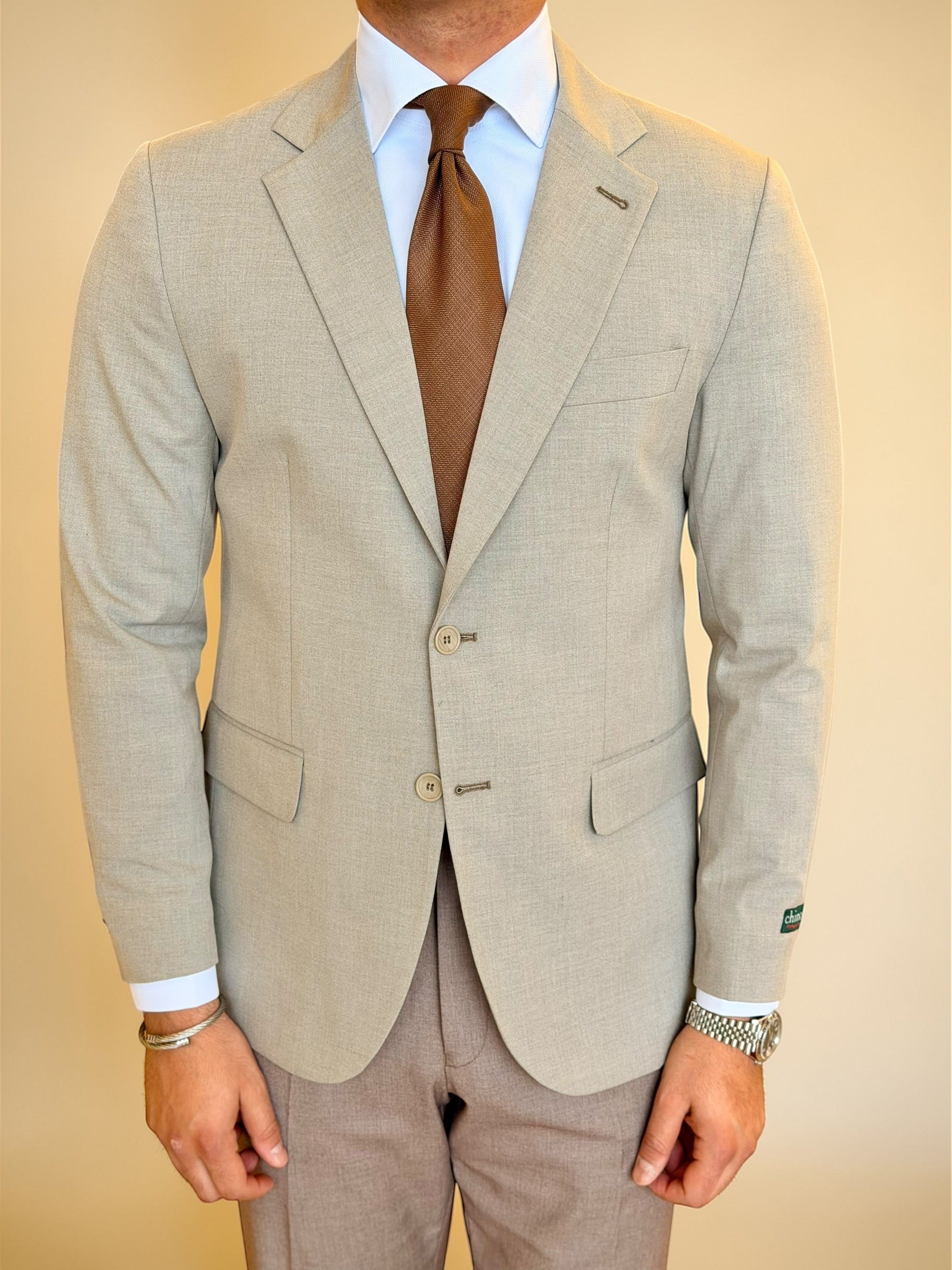Basic Tailored Blazer - Beige
