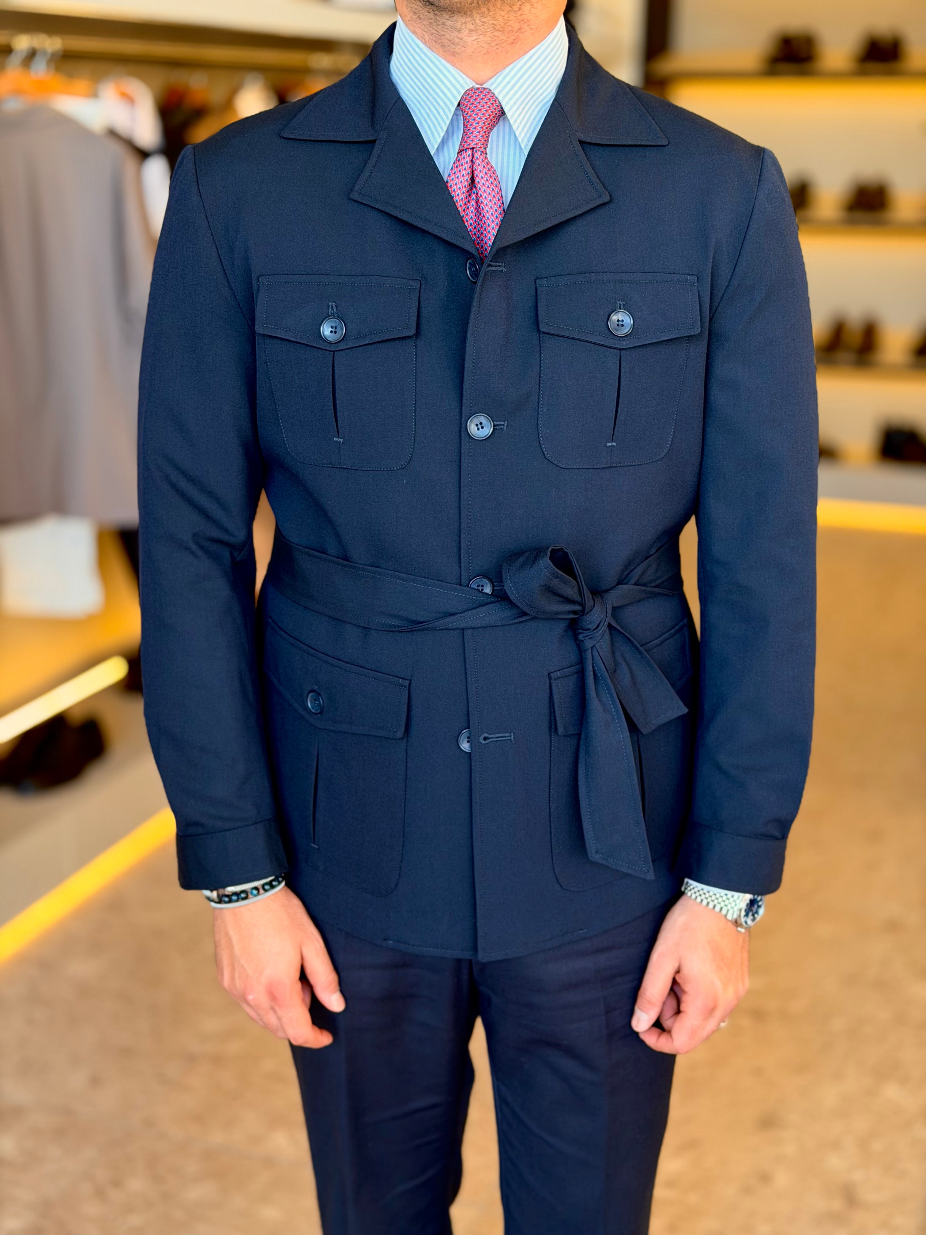 Safari Jacket - Navy