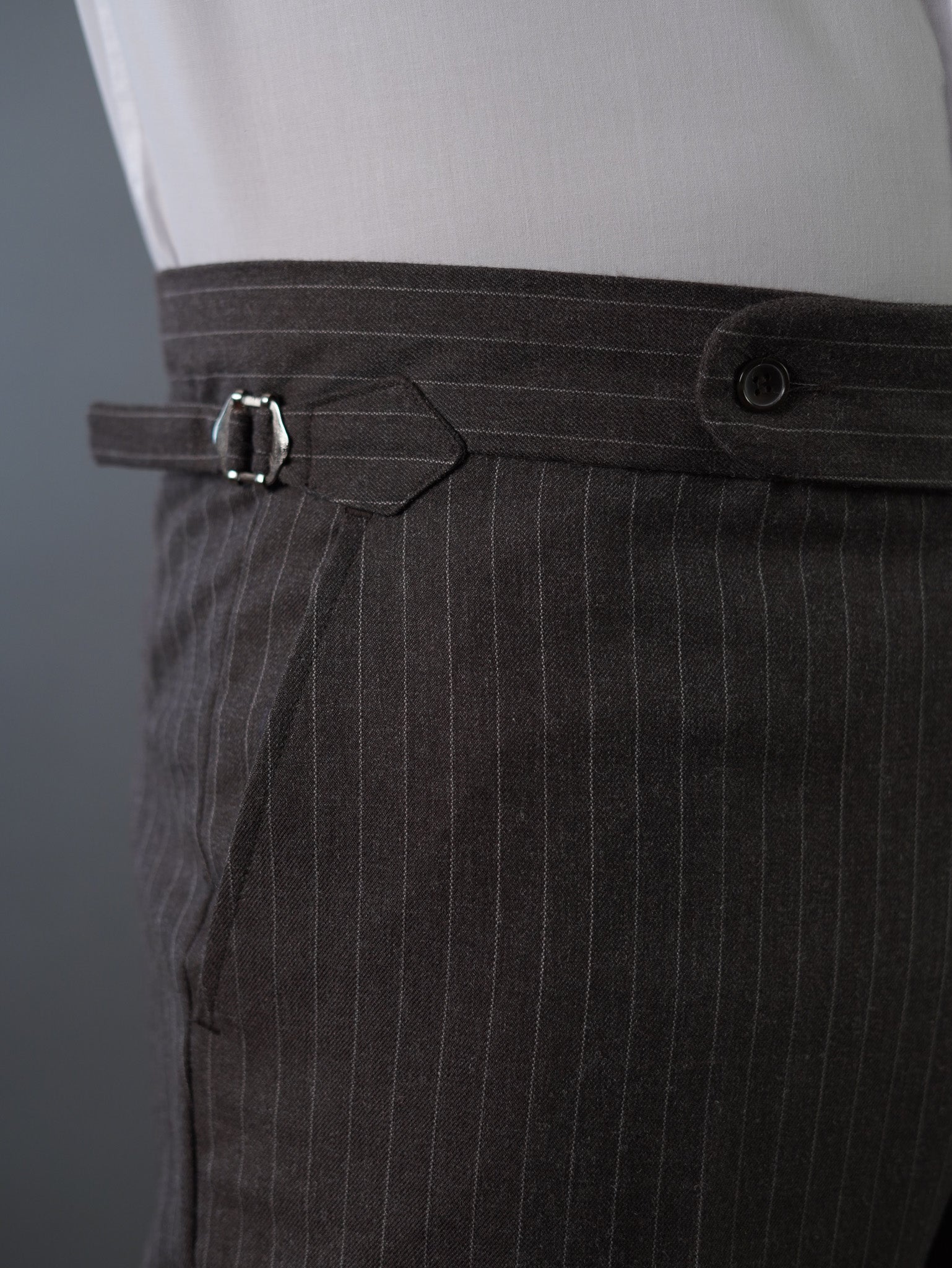 Double breasted suit - brown striped