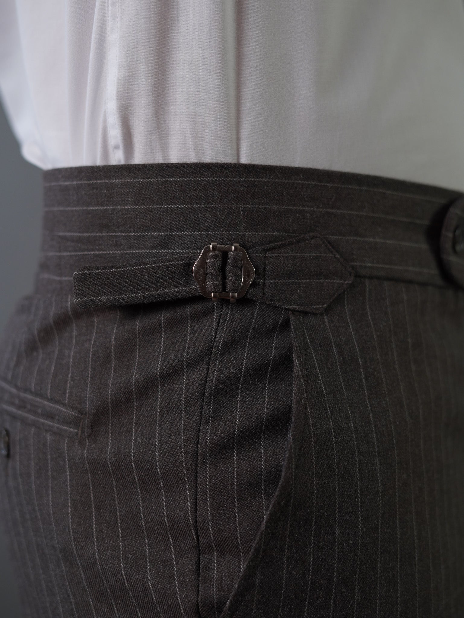 Double breasted suit - brown striped