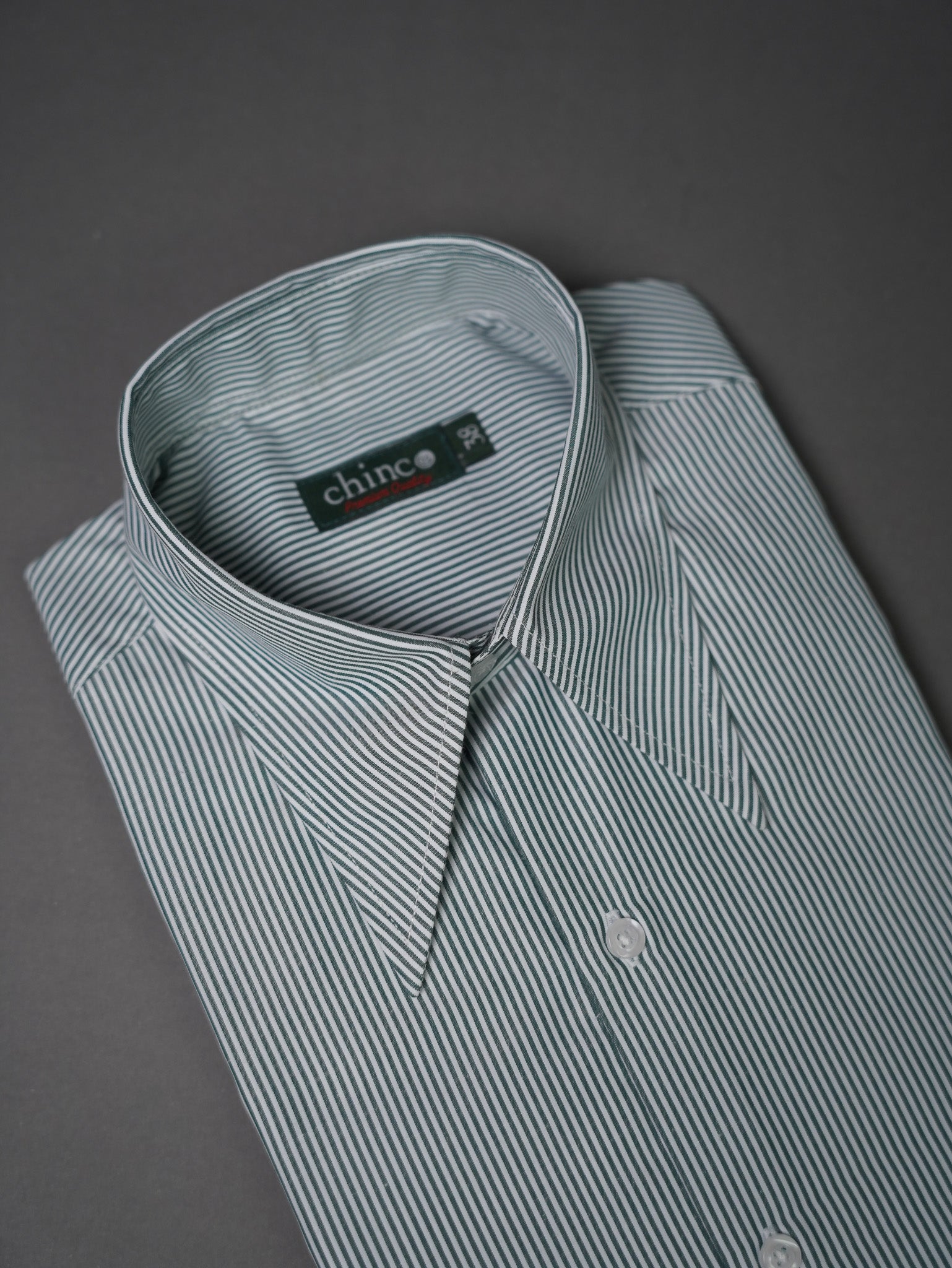 slim fit Long Point collar classic chemise - Green