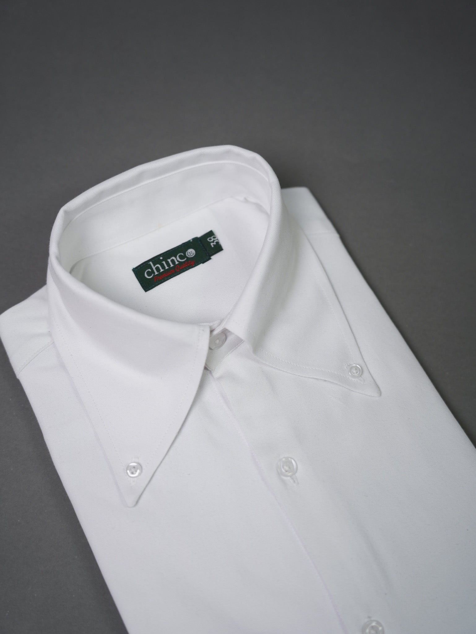 Oxford Long Point collar classic chemise - White