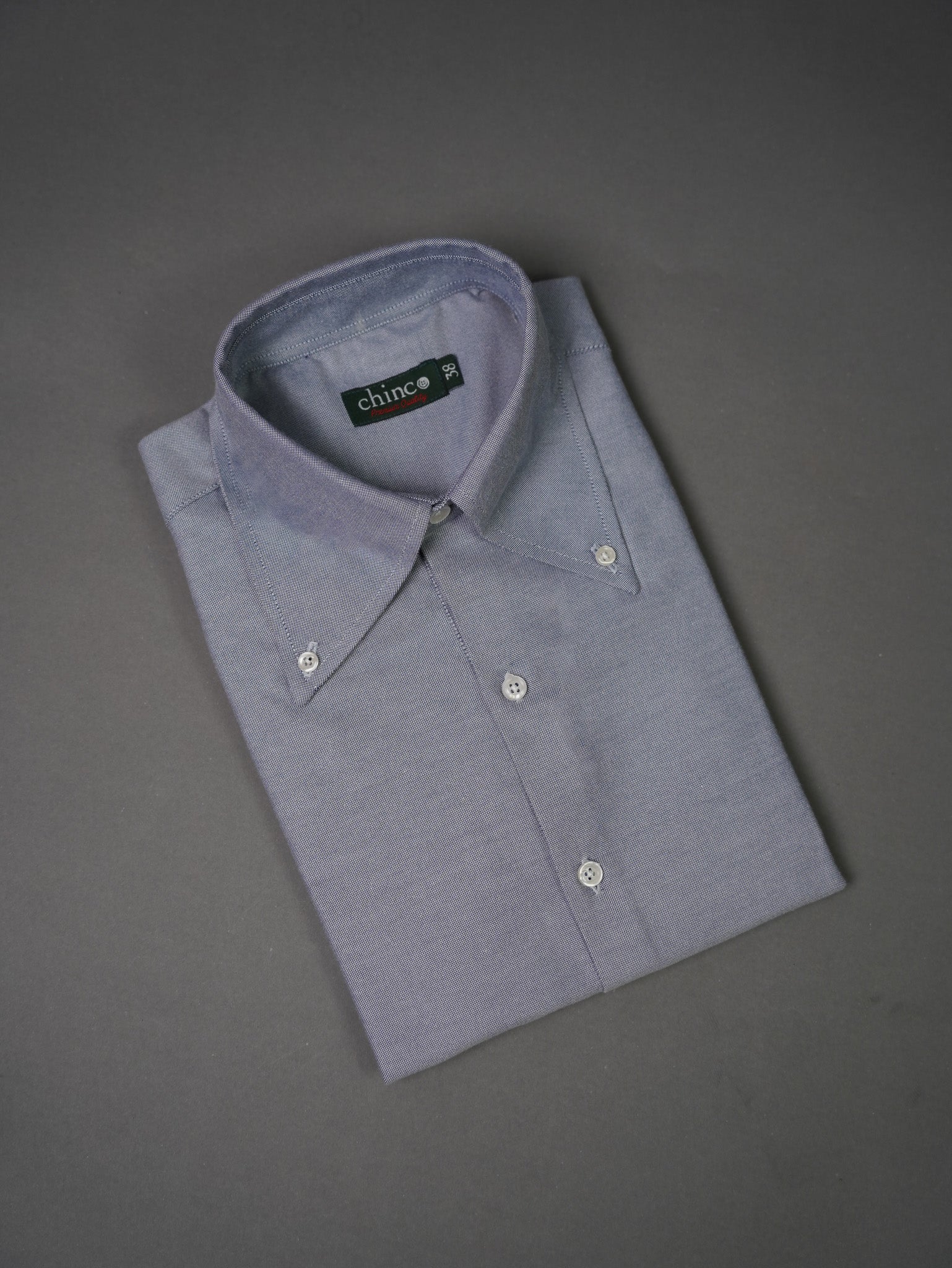 Oxford Long Point collar classic chemise - Gray