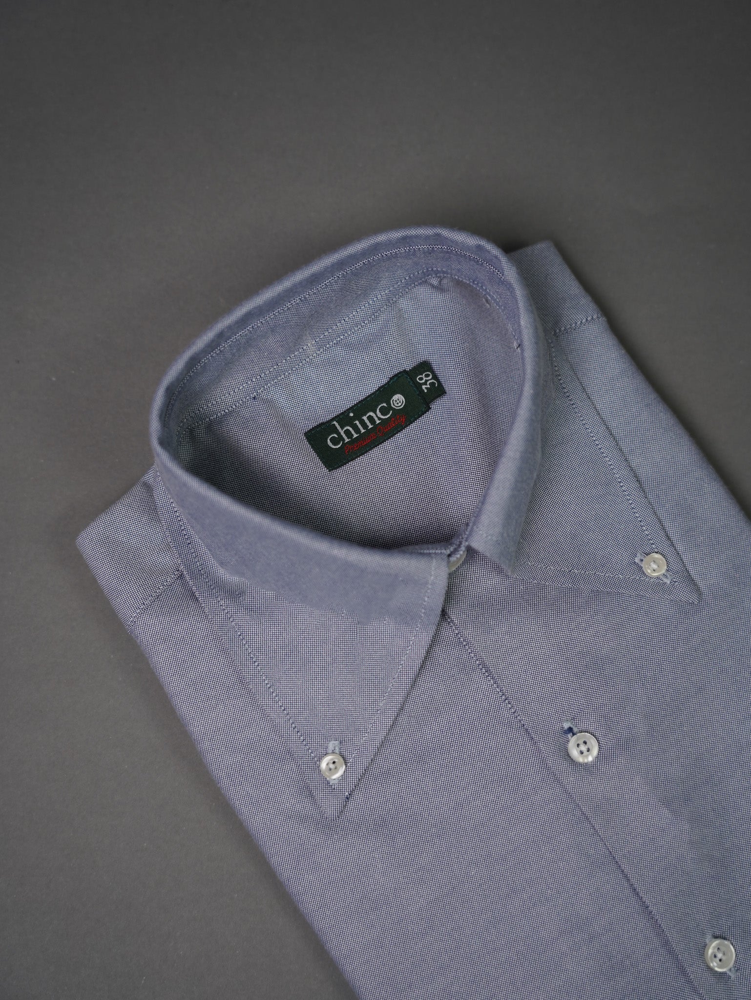 Oxford Long Point collar classic chemise - Gray