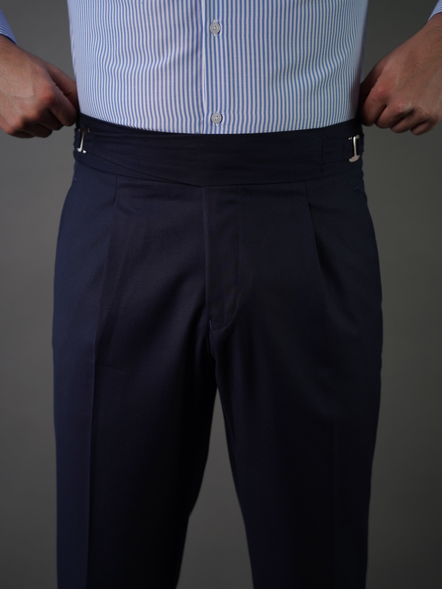 Hook two side Gurkha trousers - navy