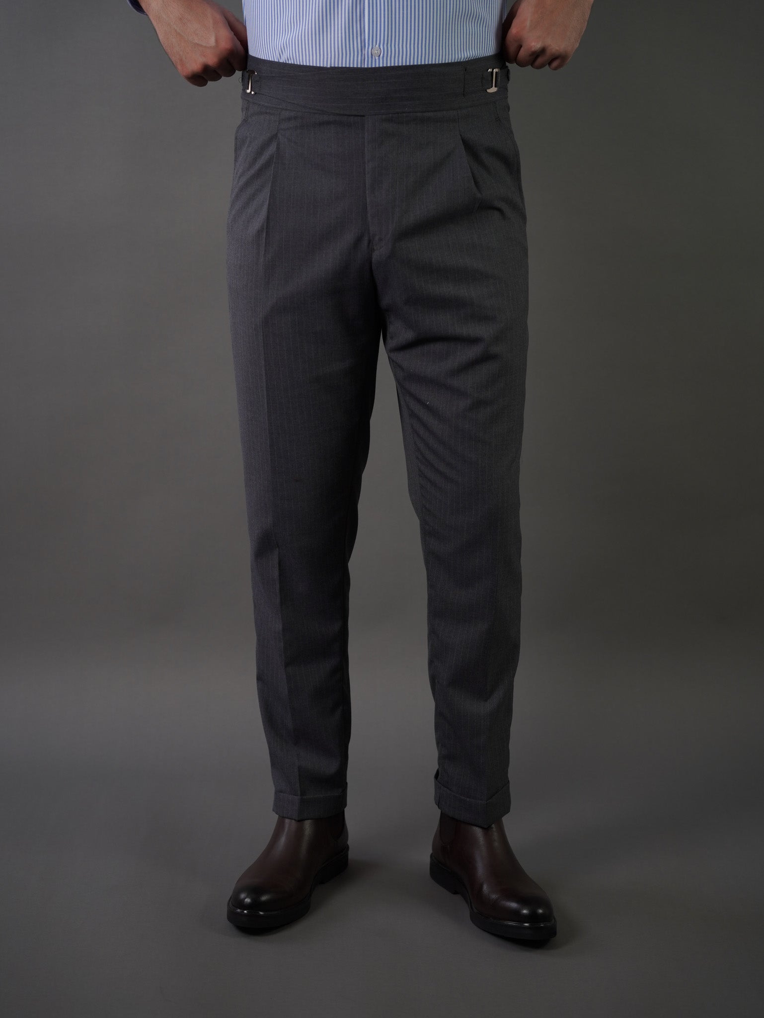 Hook two side Gurkha trousers - gray s