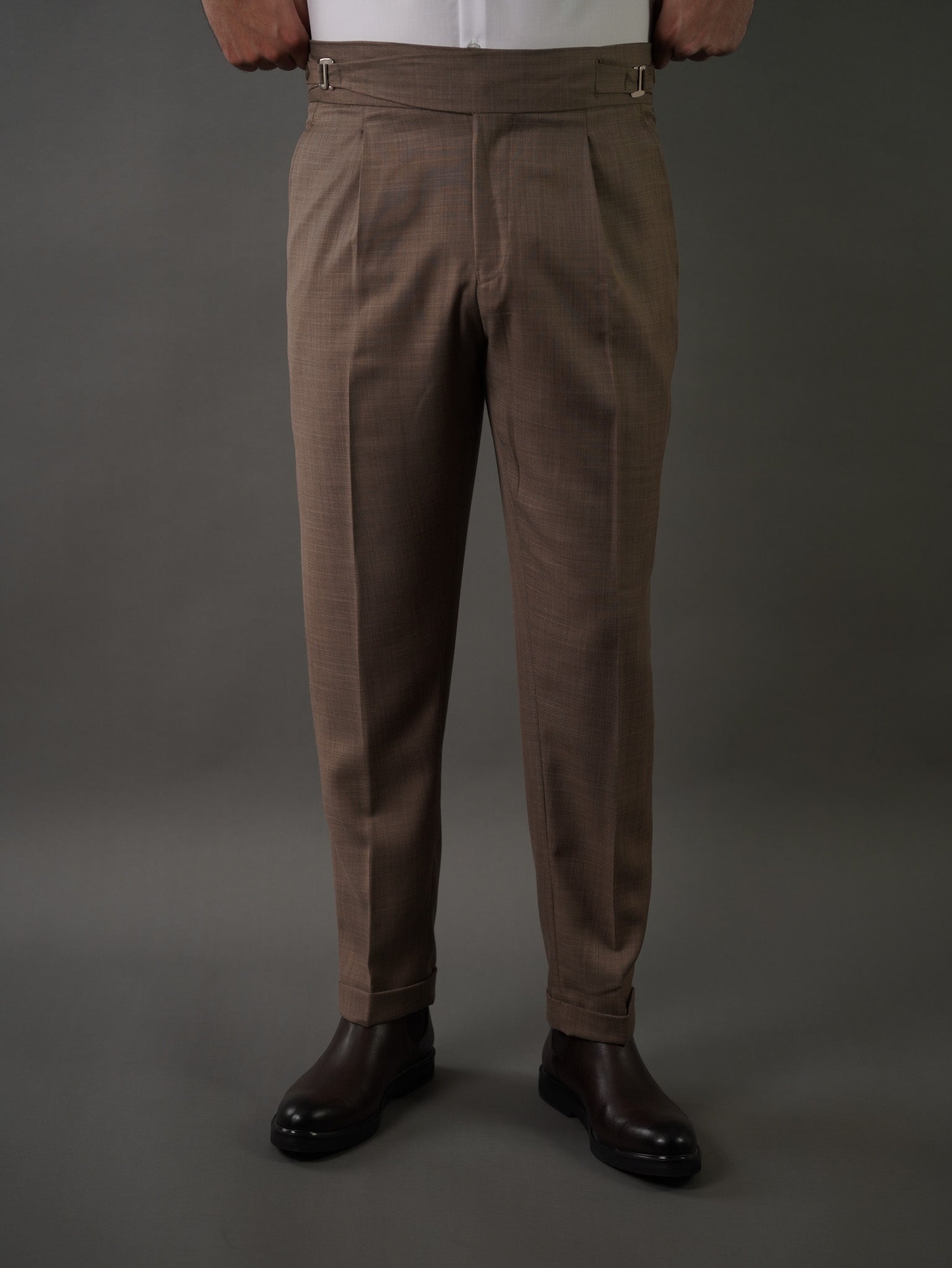 Hook two side Gurkha trousers - brown