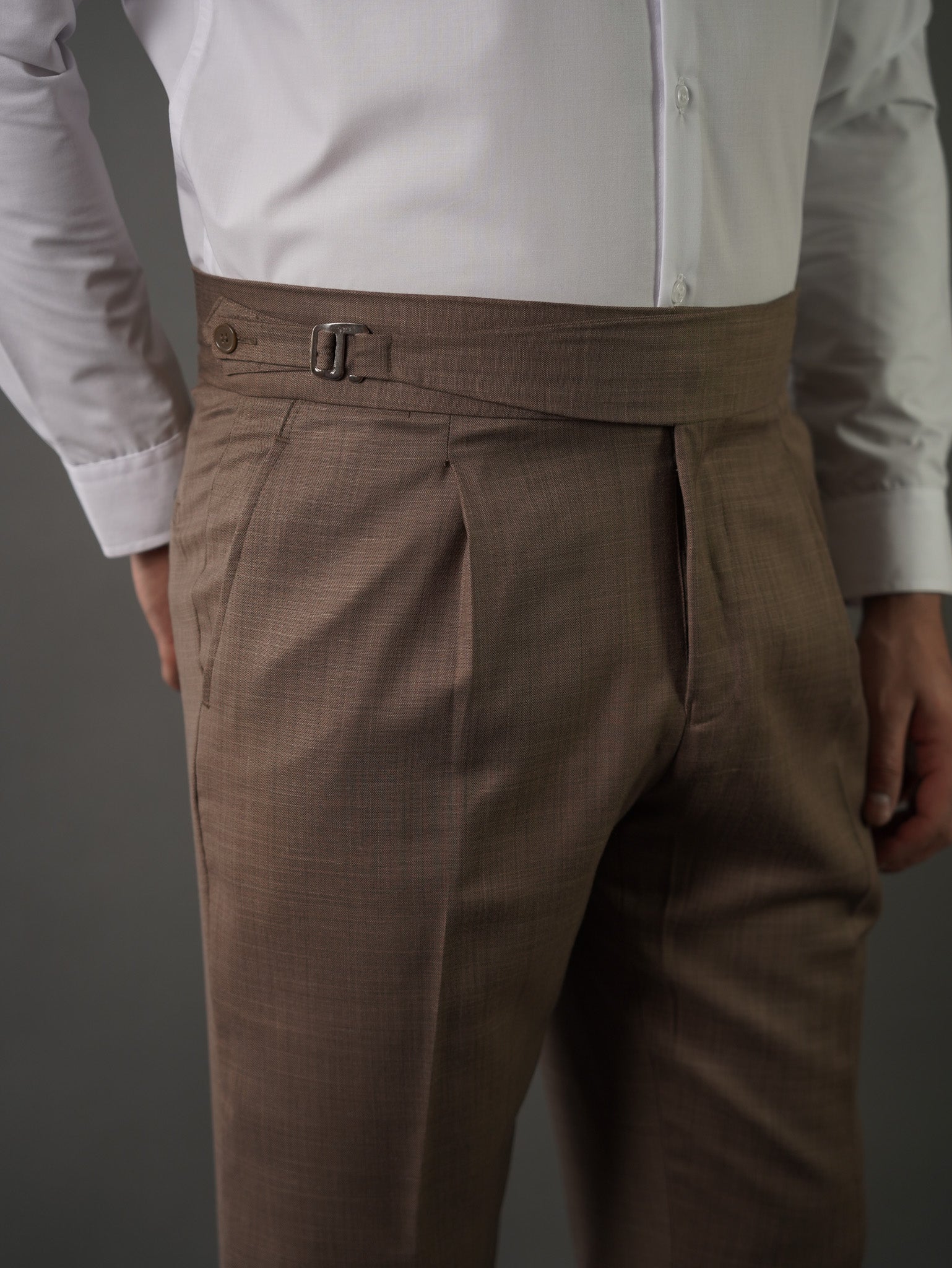 Hook two side Gurkha trousers - brown