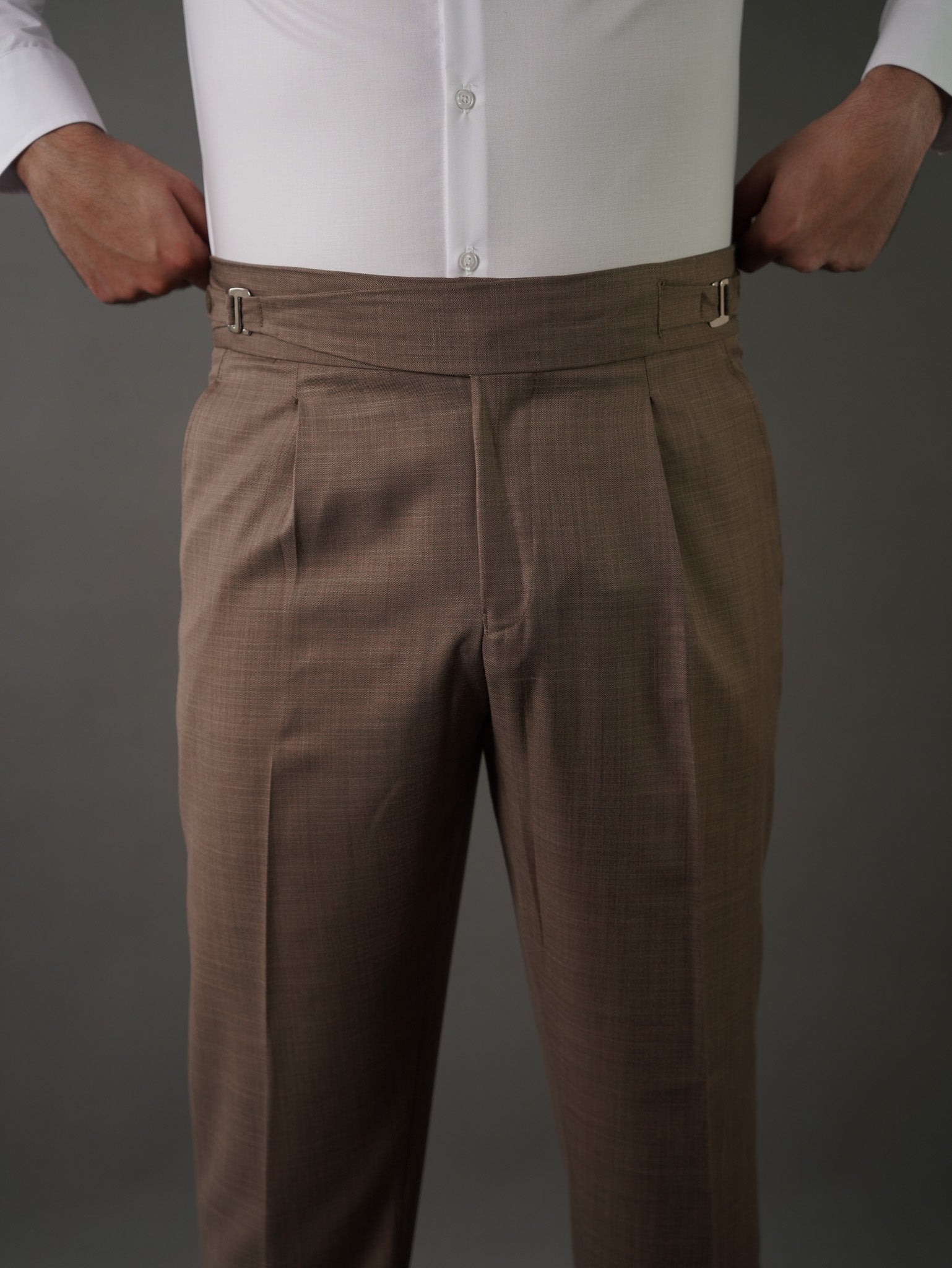 Hook two side Gurkha trousers - brown