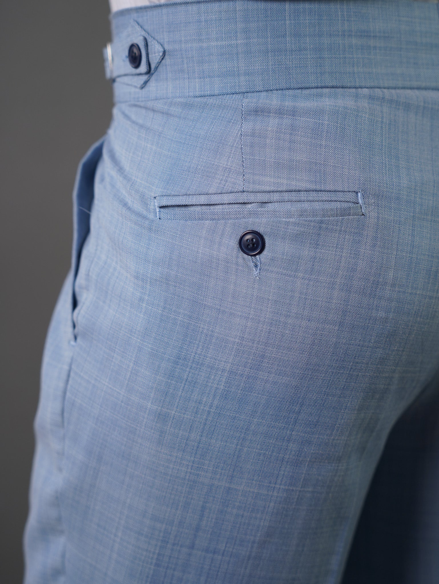 Hook two side Gurkha trousers - baby blue