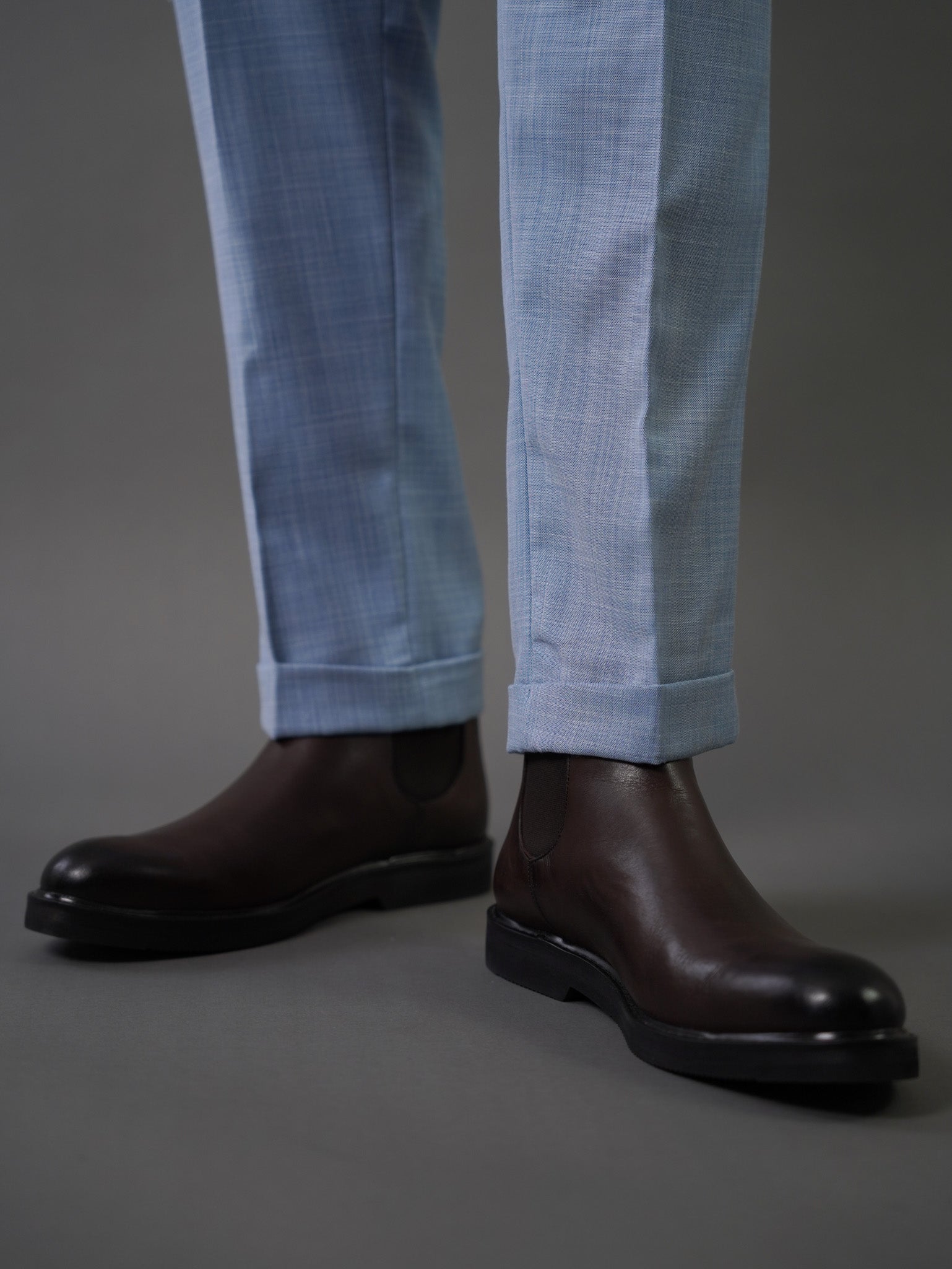Hook two side Gurkha trousers - baby blue