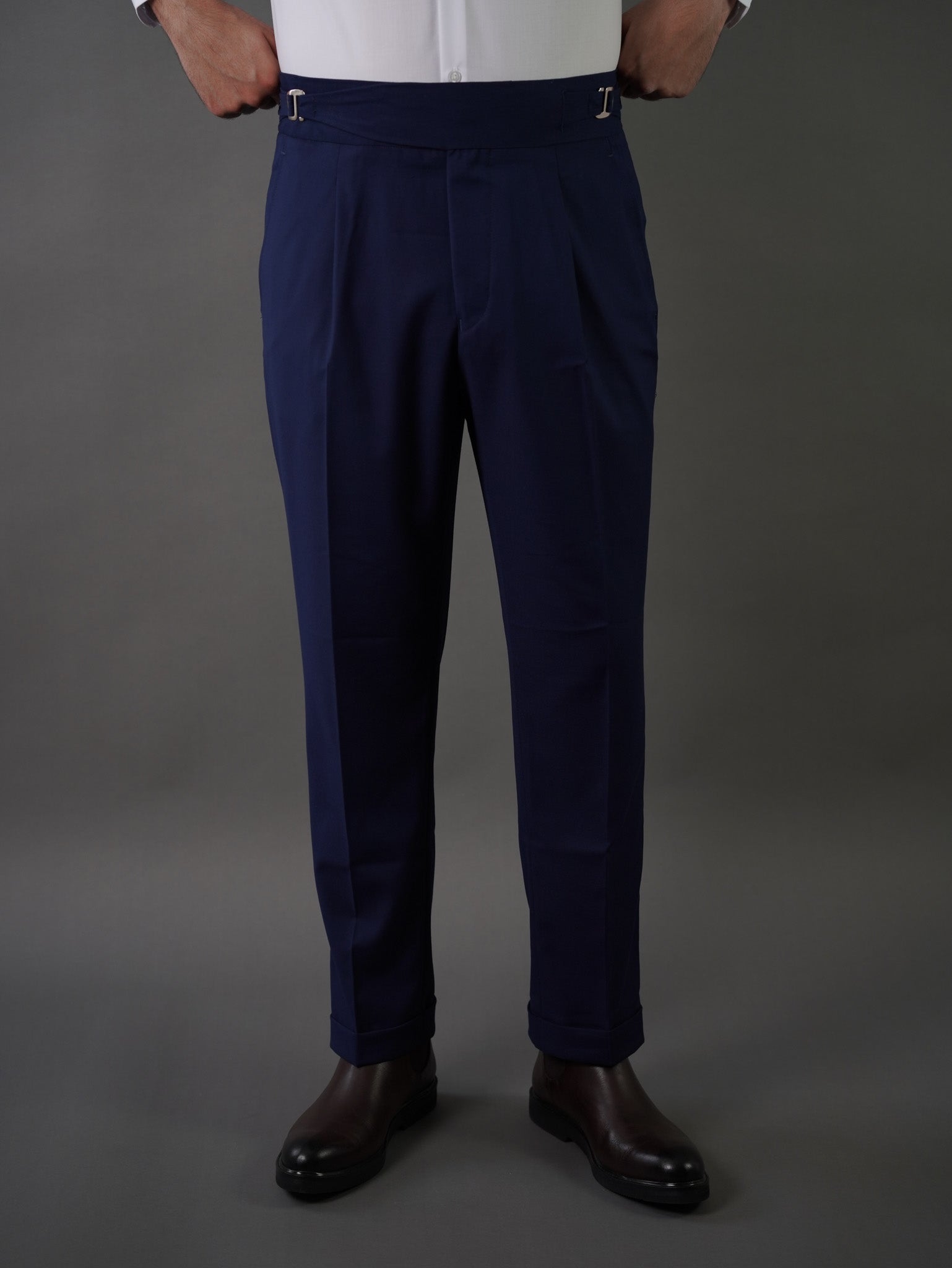 Hook two side Gurkha trousers - blue