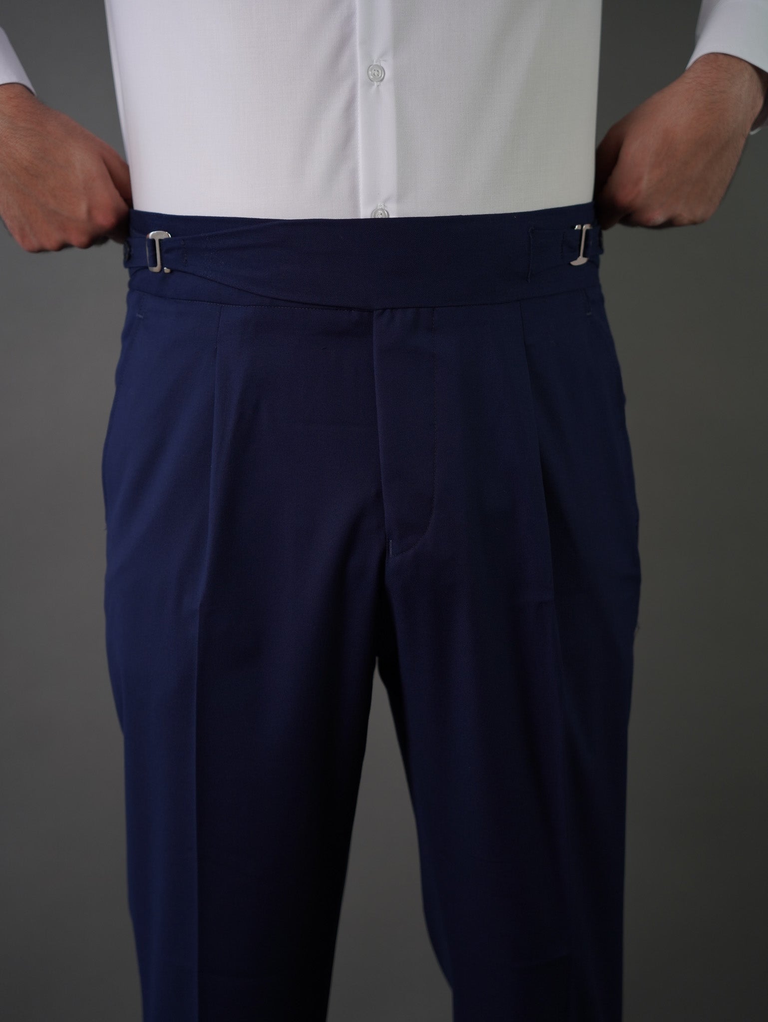 Hook two side Gurkha trousers - blue