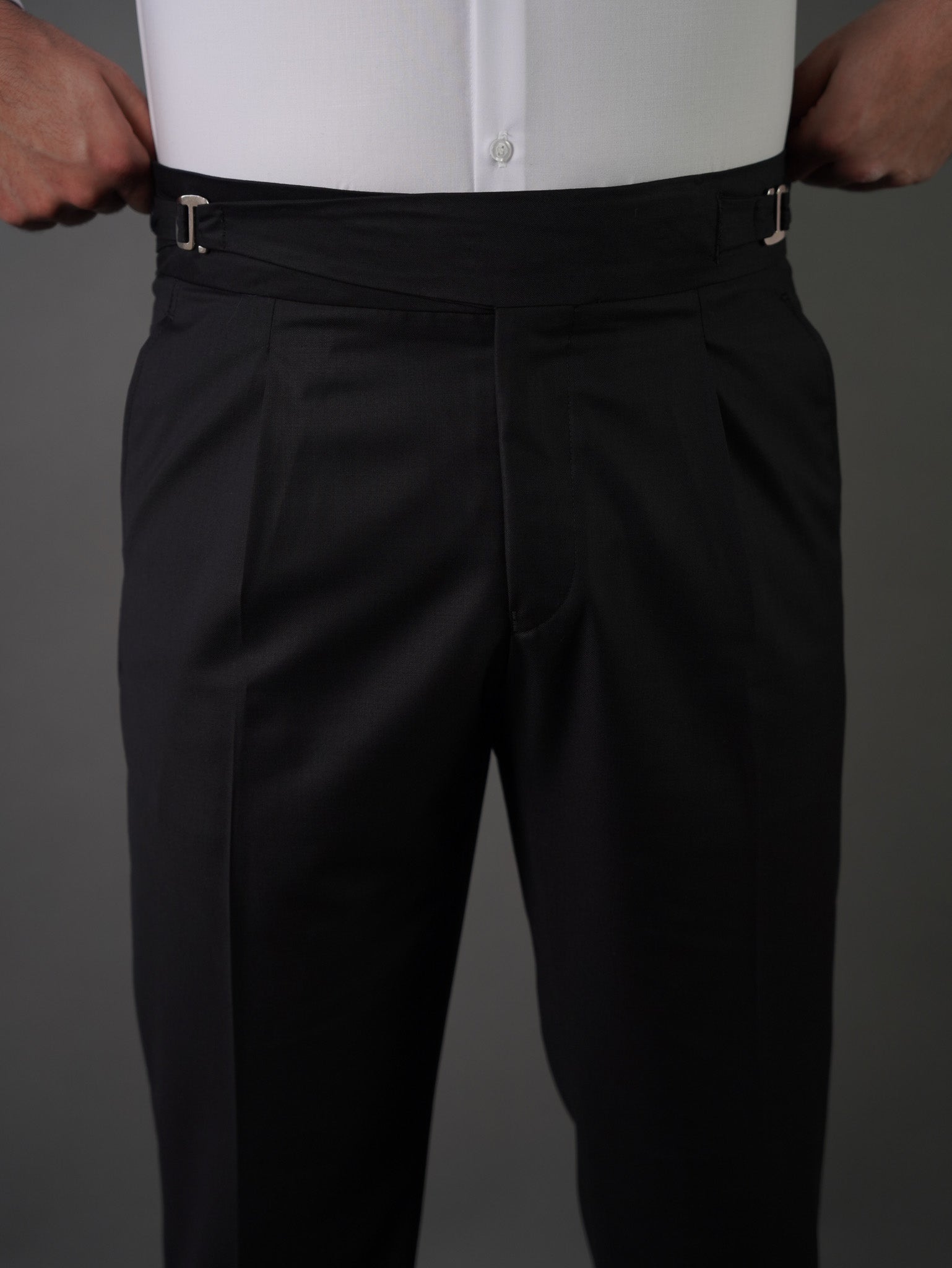 Hook two side Gurkha trousers - black