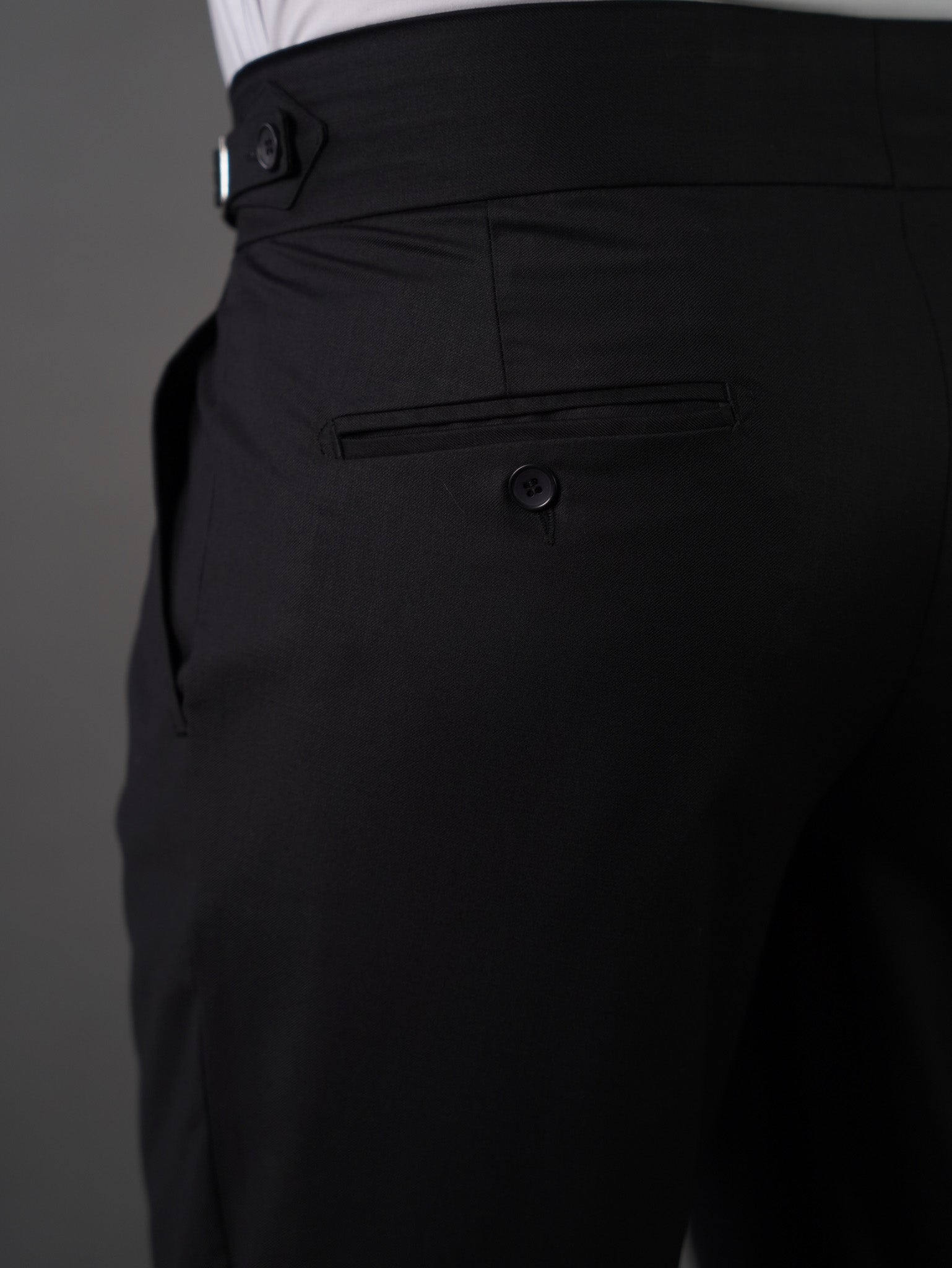 Hook two side Gurkha trousers - black