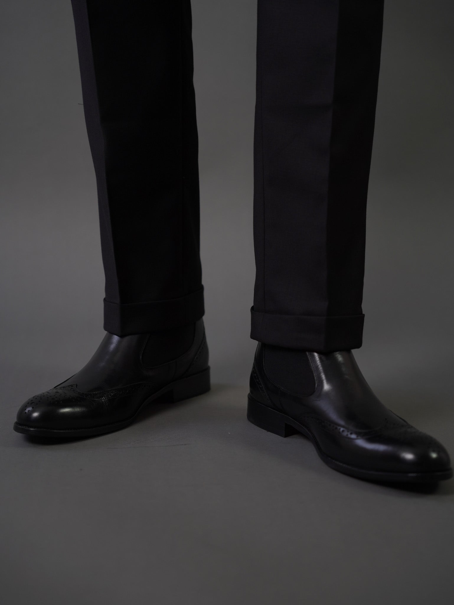 Hook two side Gurkha trousers - black