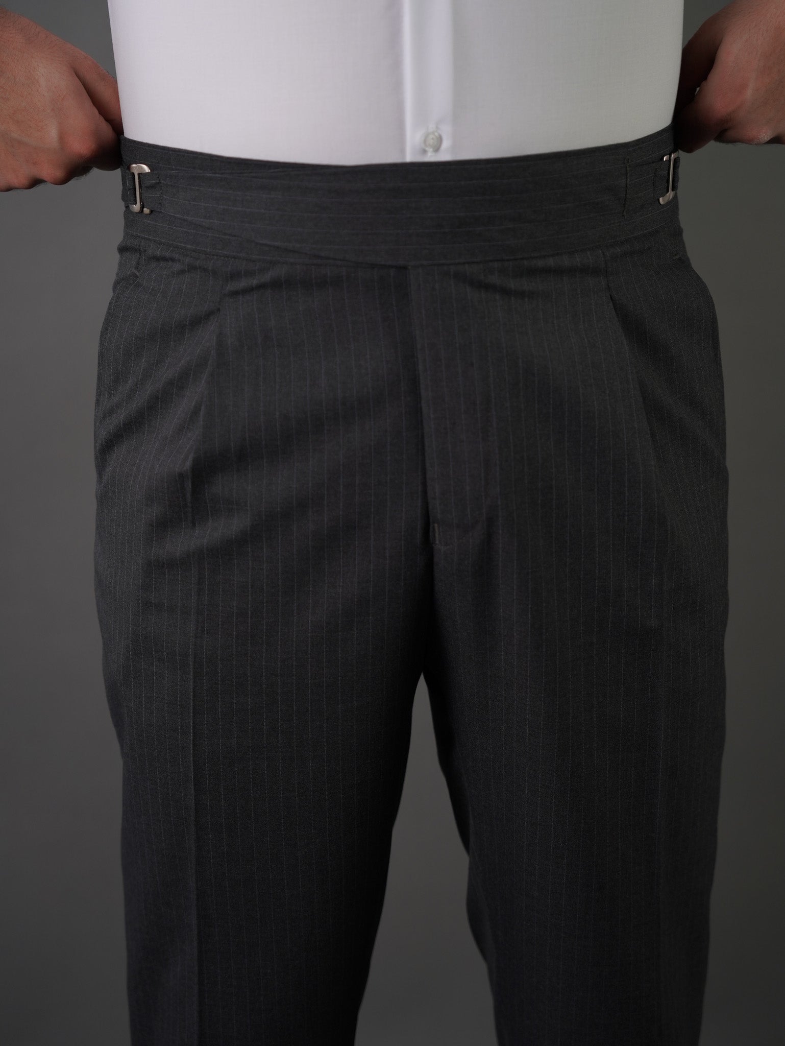 Hook two side Gurkha trousers - darkgray s