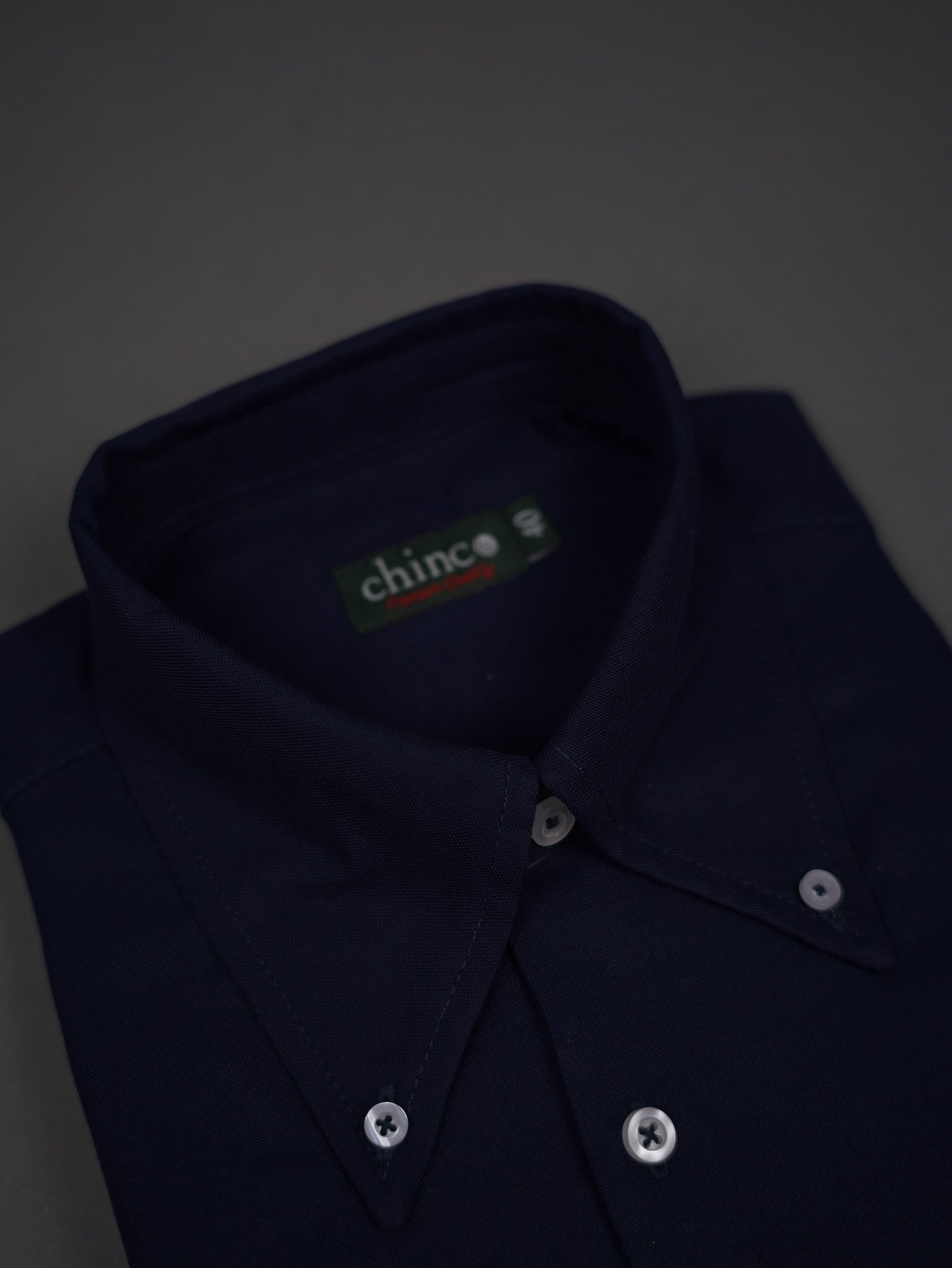 Oxford Long Point collar classic chemise - NAVY