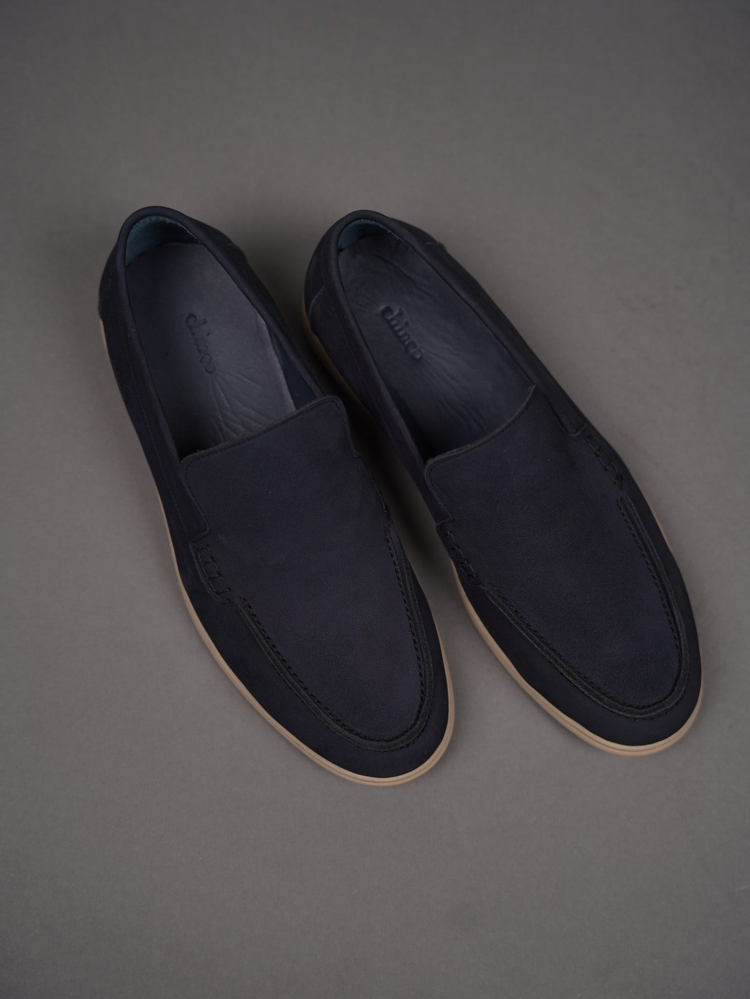 Suede loafers - navy