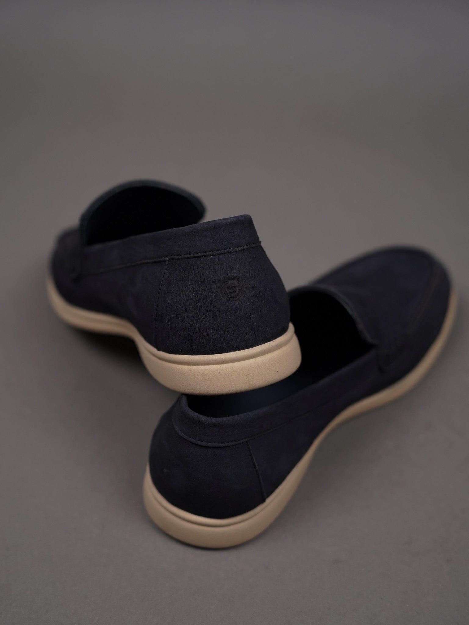 Suede loafers - navy