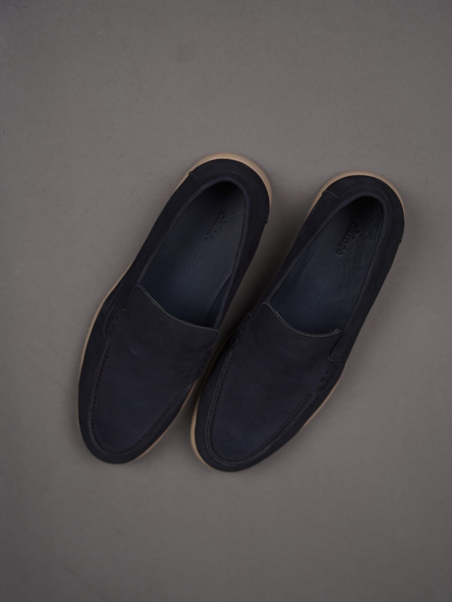 Suede loafers - navy