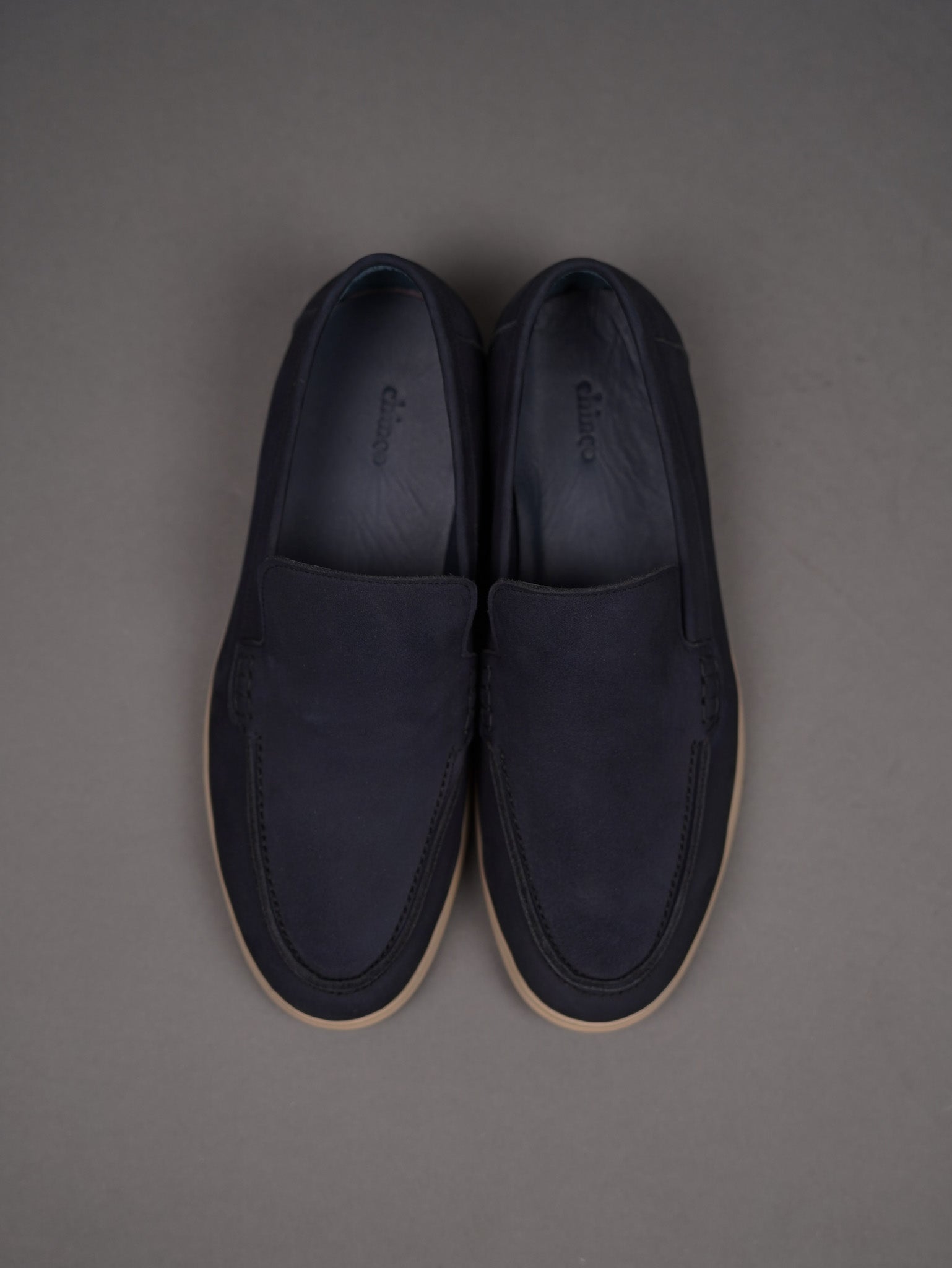 Suede loafers - navy