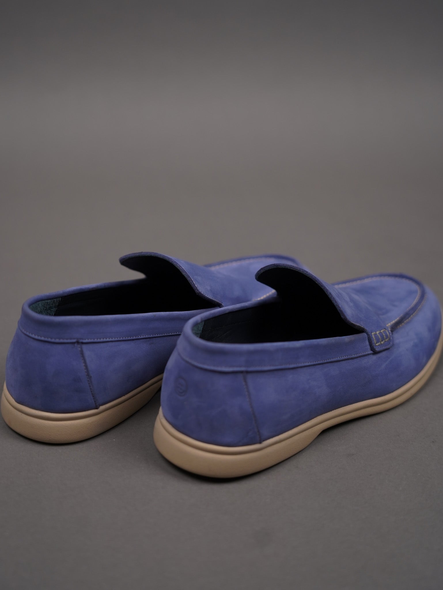Suede loafers -BABY BLUE
