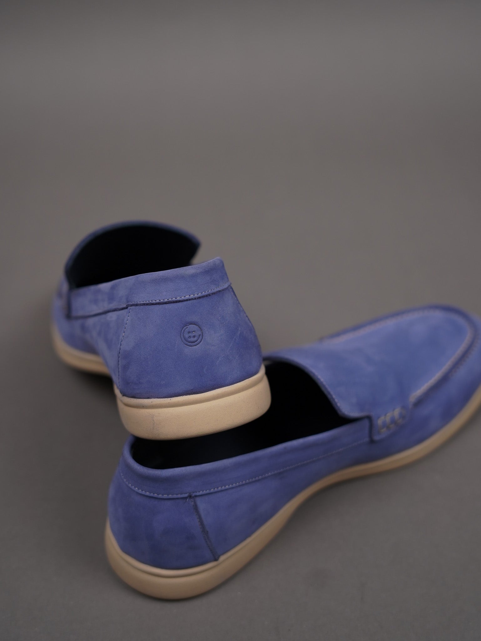 Suede loafers -BABY BLUE