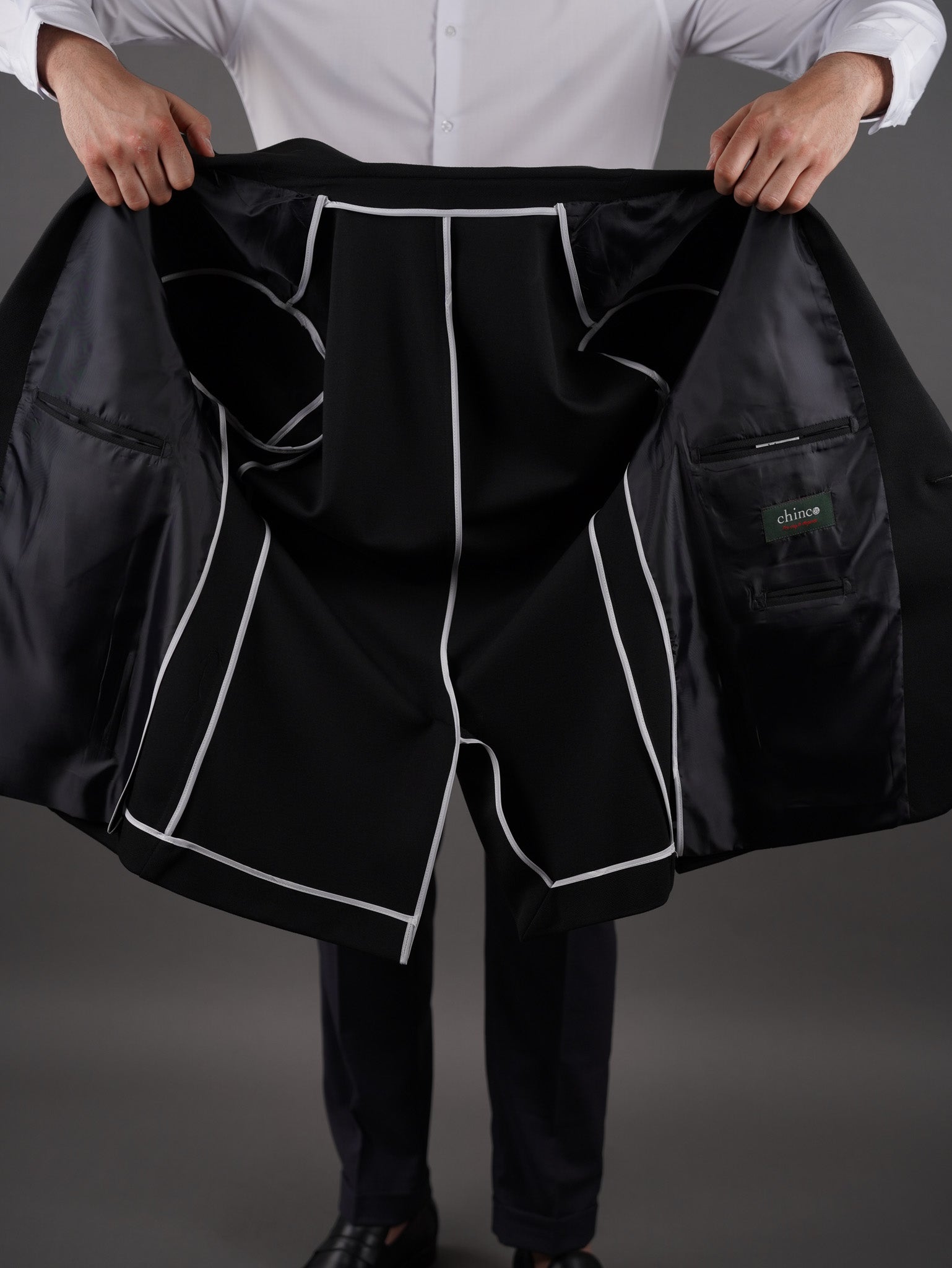 Unlined Lycra Blazer - black