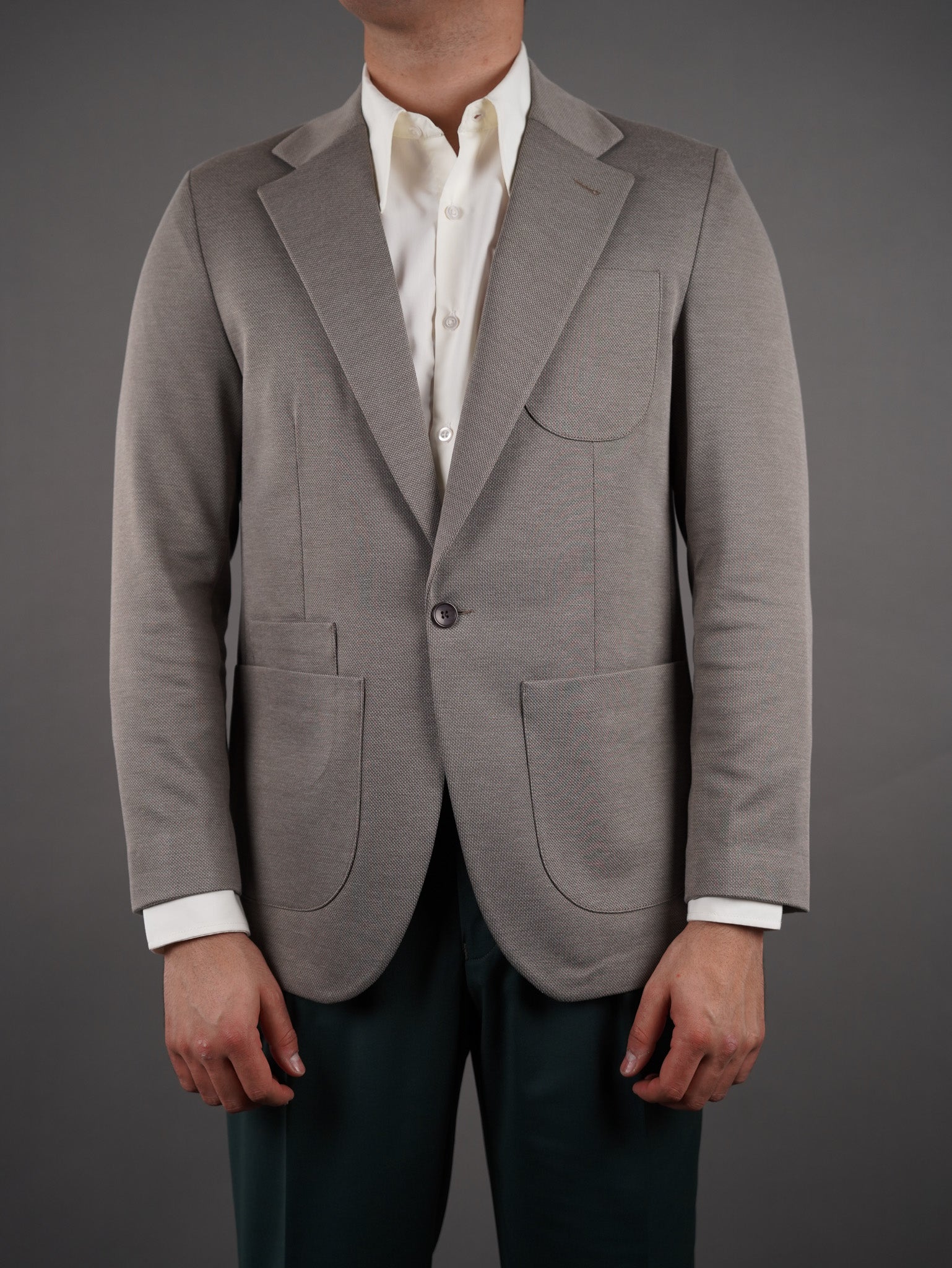 Unlined Lycra Blazer - cacao