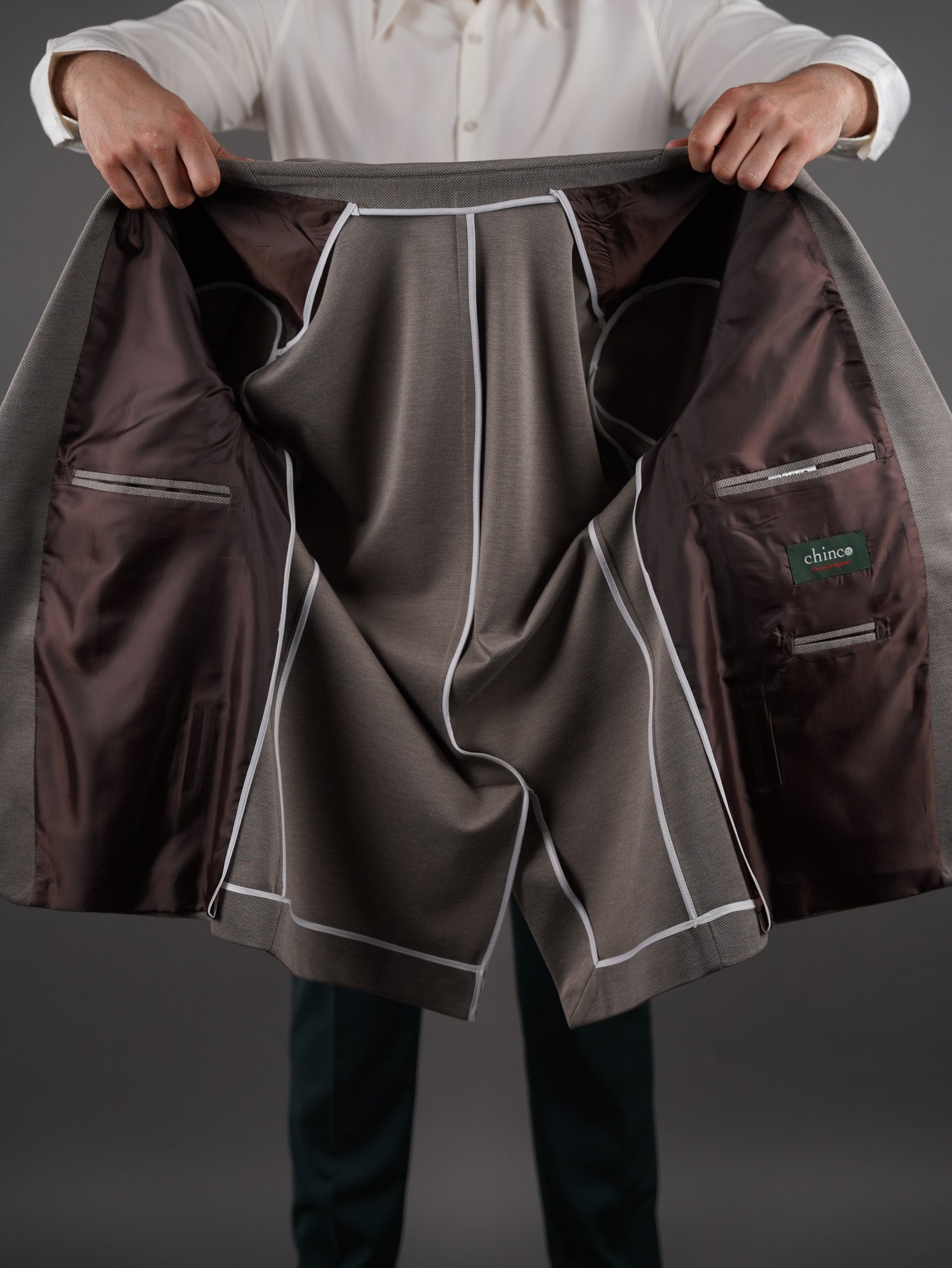 Unlined Lycra Blazer - cacao