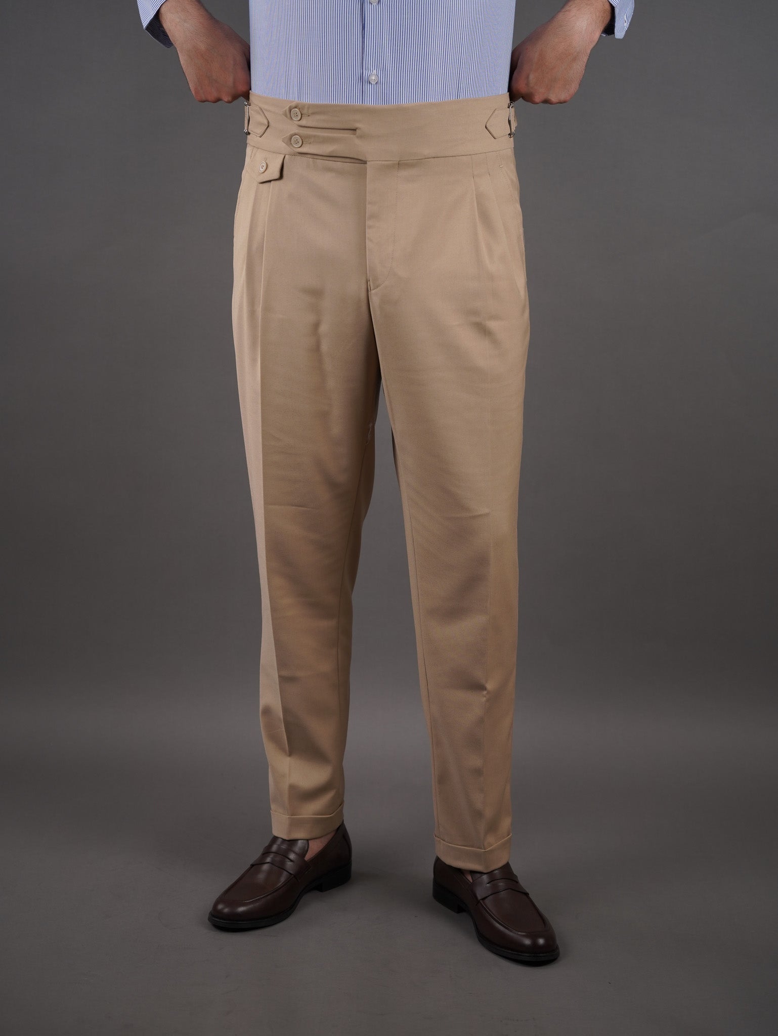 Double button Gurkha trousers - beige
