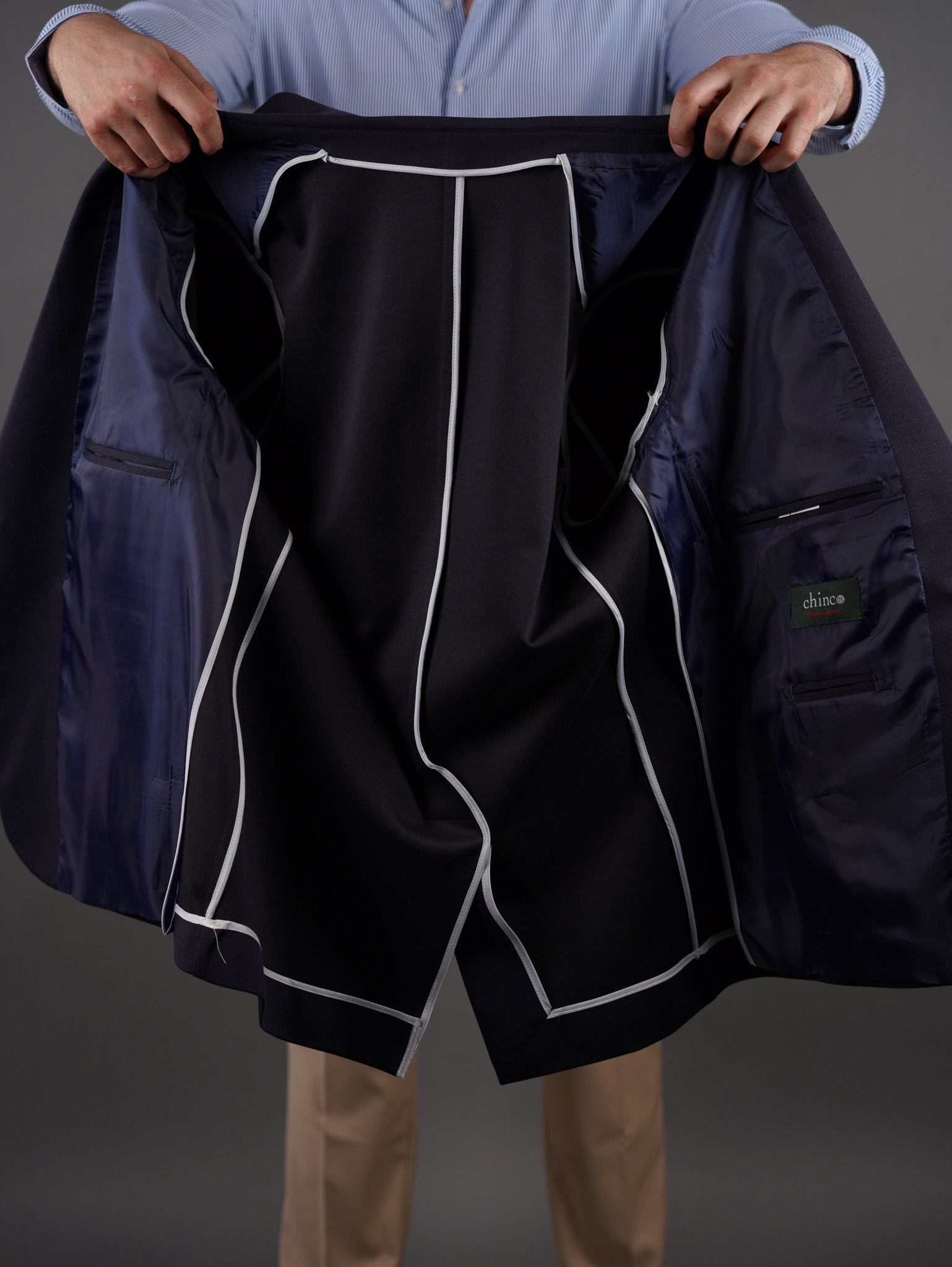 Unlined Lycra Blazer - navy