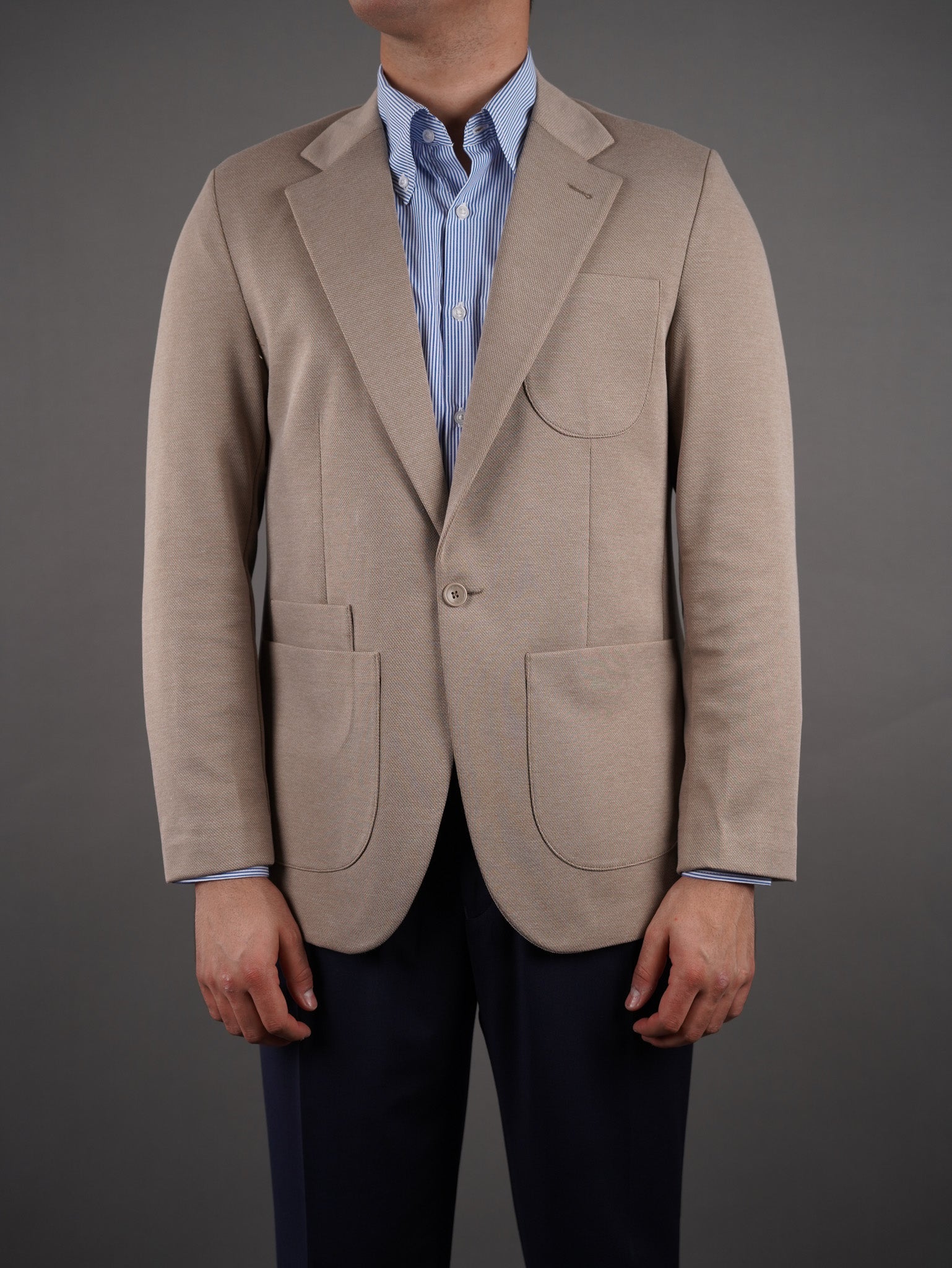 Unlined Lycra Blazer - beige